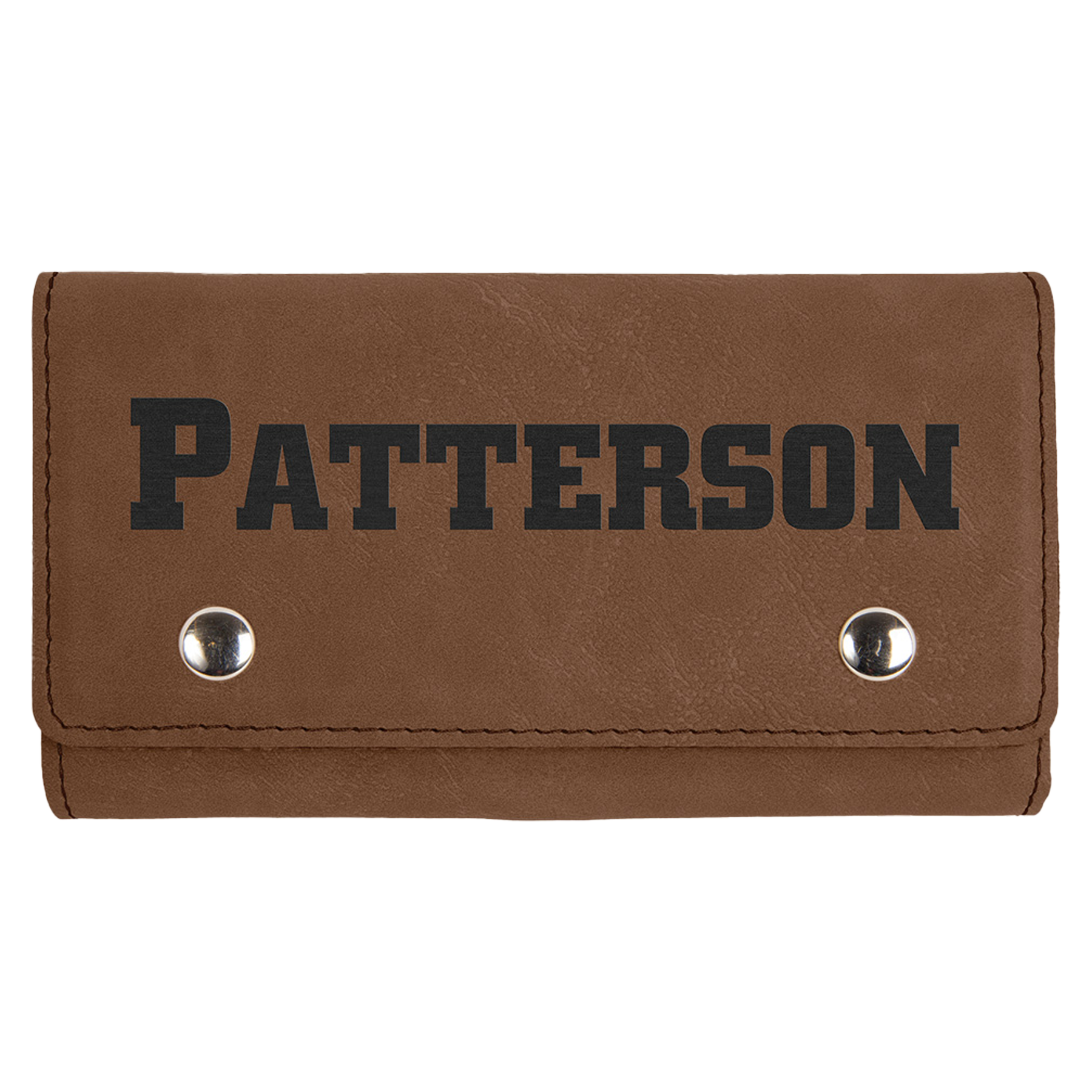 Dark Brown Leatherette Card & Dice Set
