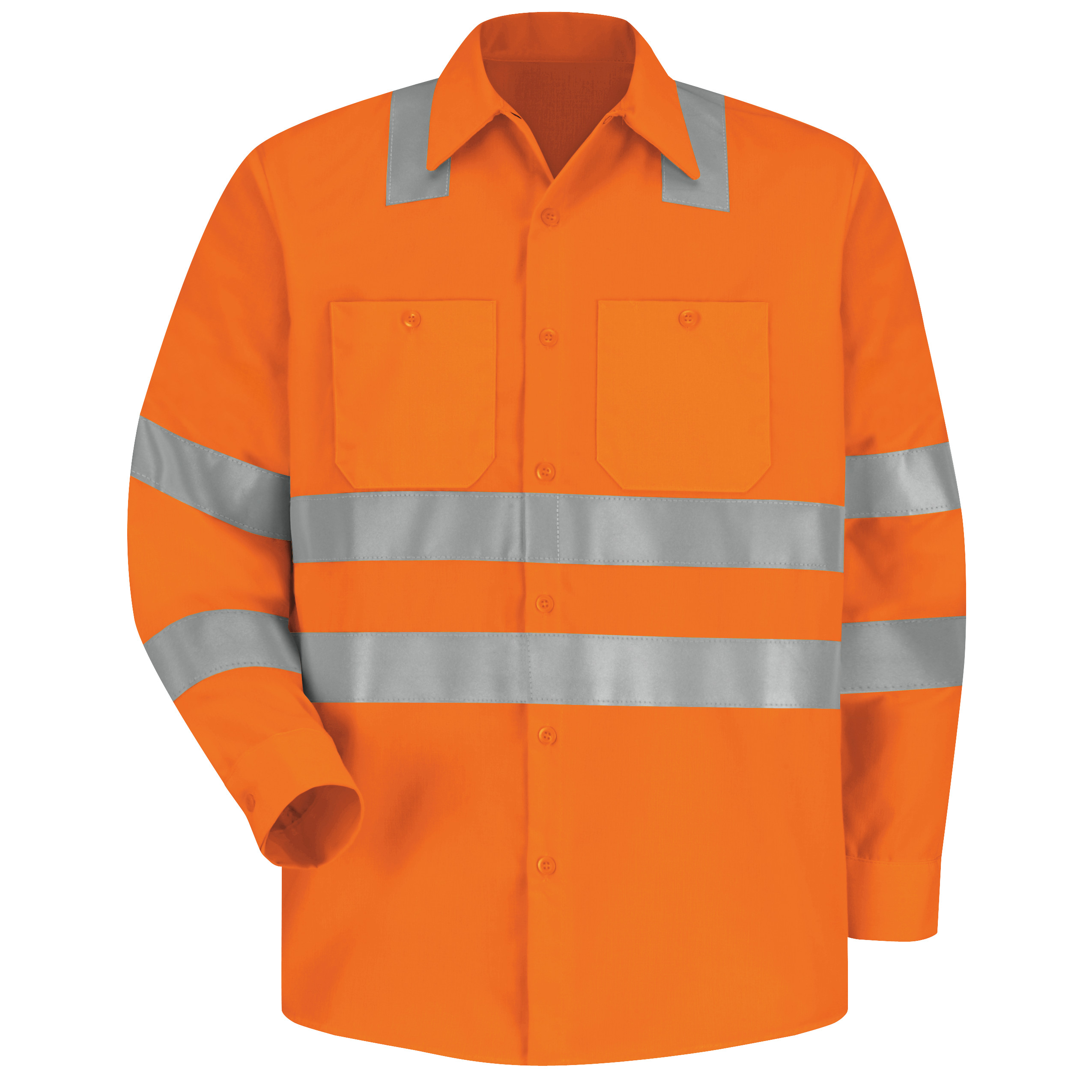 Red Kap® Hi-Visibility Long Sleeve Work Shirt - Type R, Class 3 1