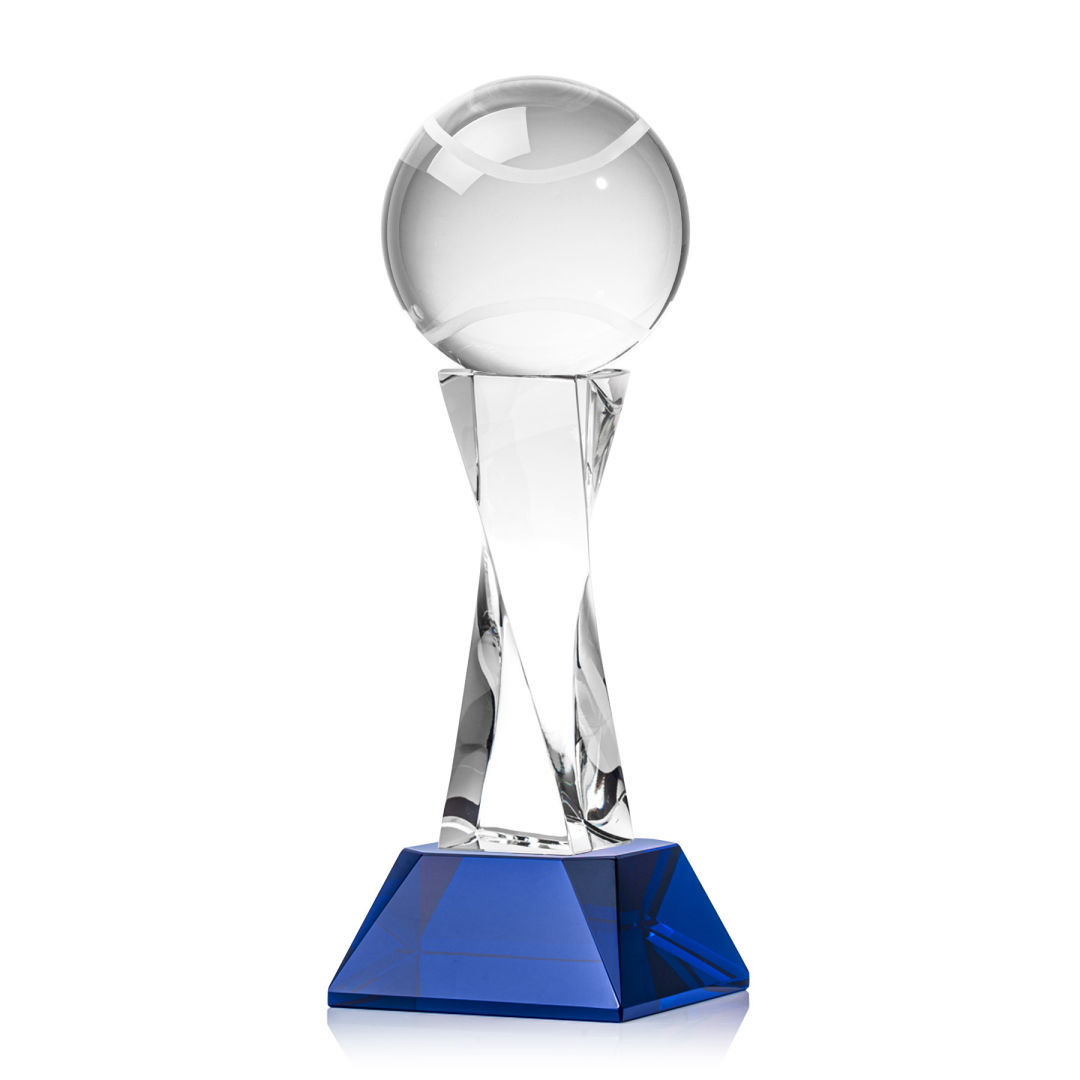 Tennis Ball Award on Langport Base - Blue 3