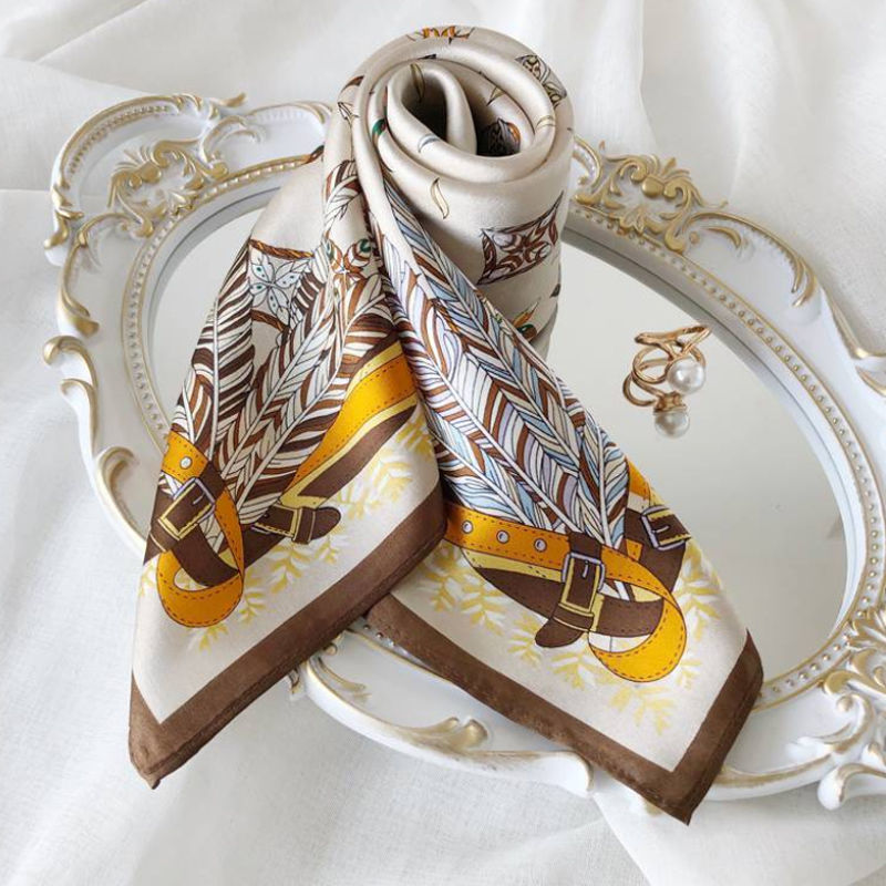 Custom Square Satin Head Scarves Satin Bandanas 6