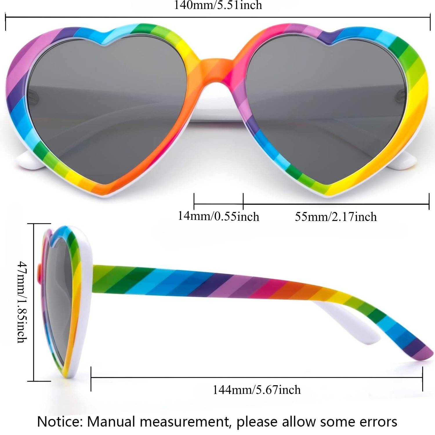 Oversize UV Protection Heart Shaped Sunglasses 10