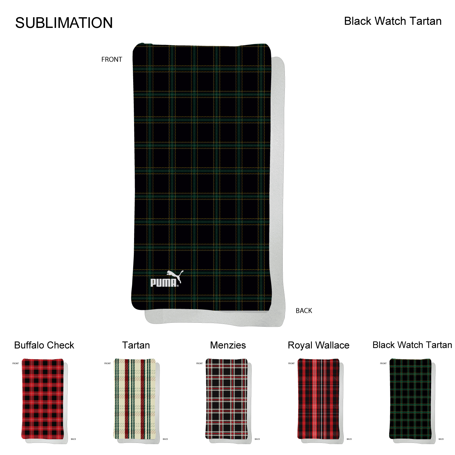 Stock Plaid Design Ultra Soft and Smooth Microfleece blanket, 30"x60", Sublimated 5