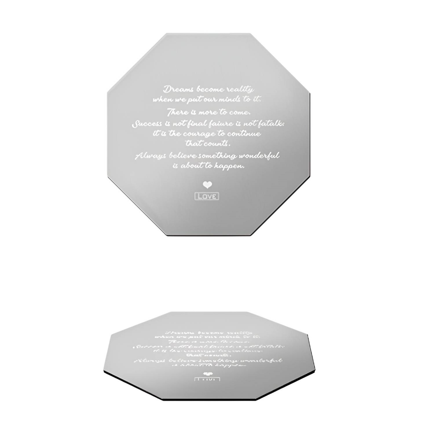 Silver Stainless Steel with EVA Base Coaster 2