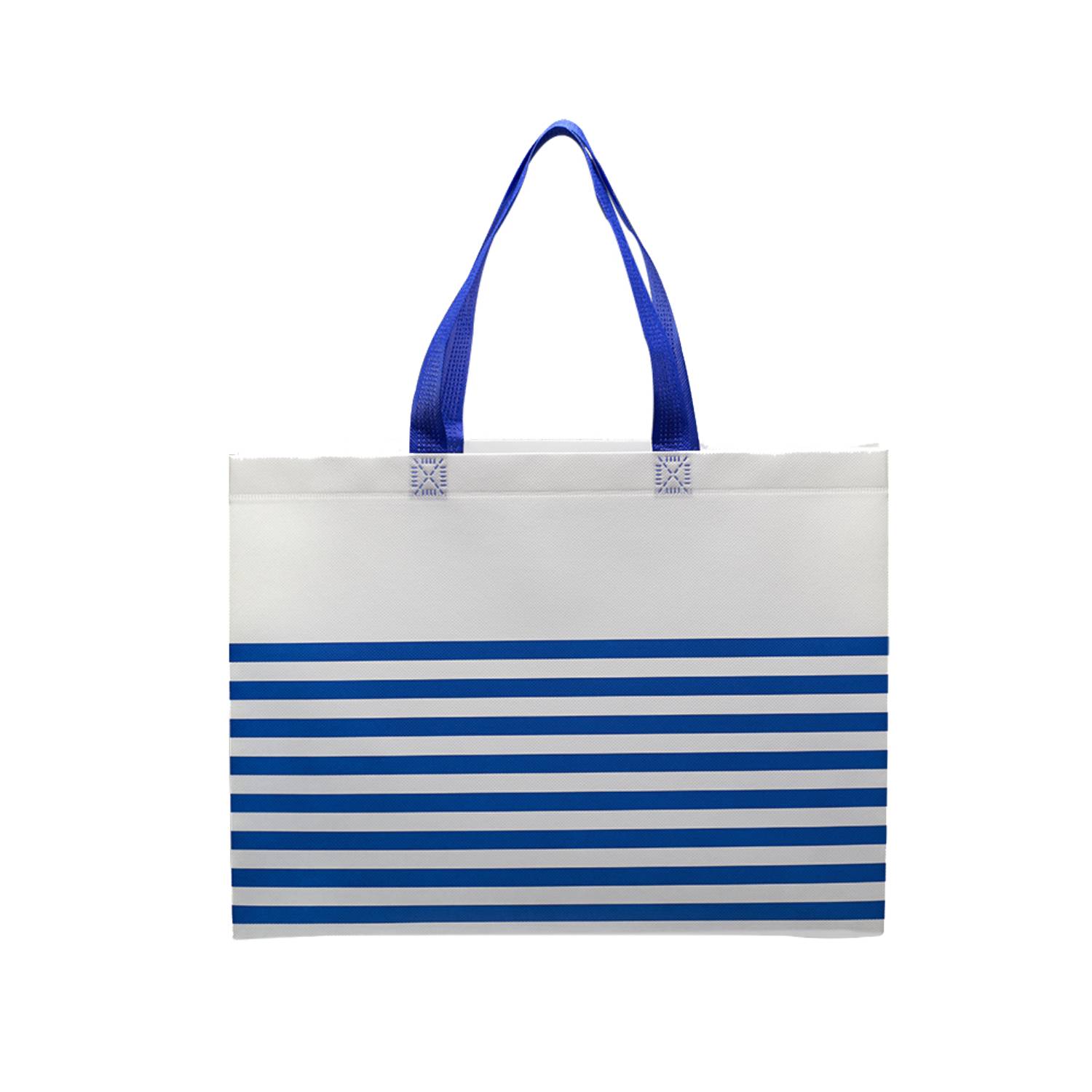 Nonwoven Striped Seaside Tote Bag 2