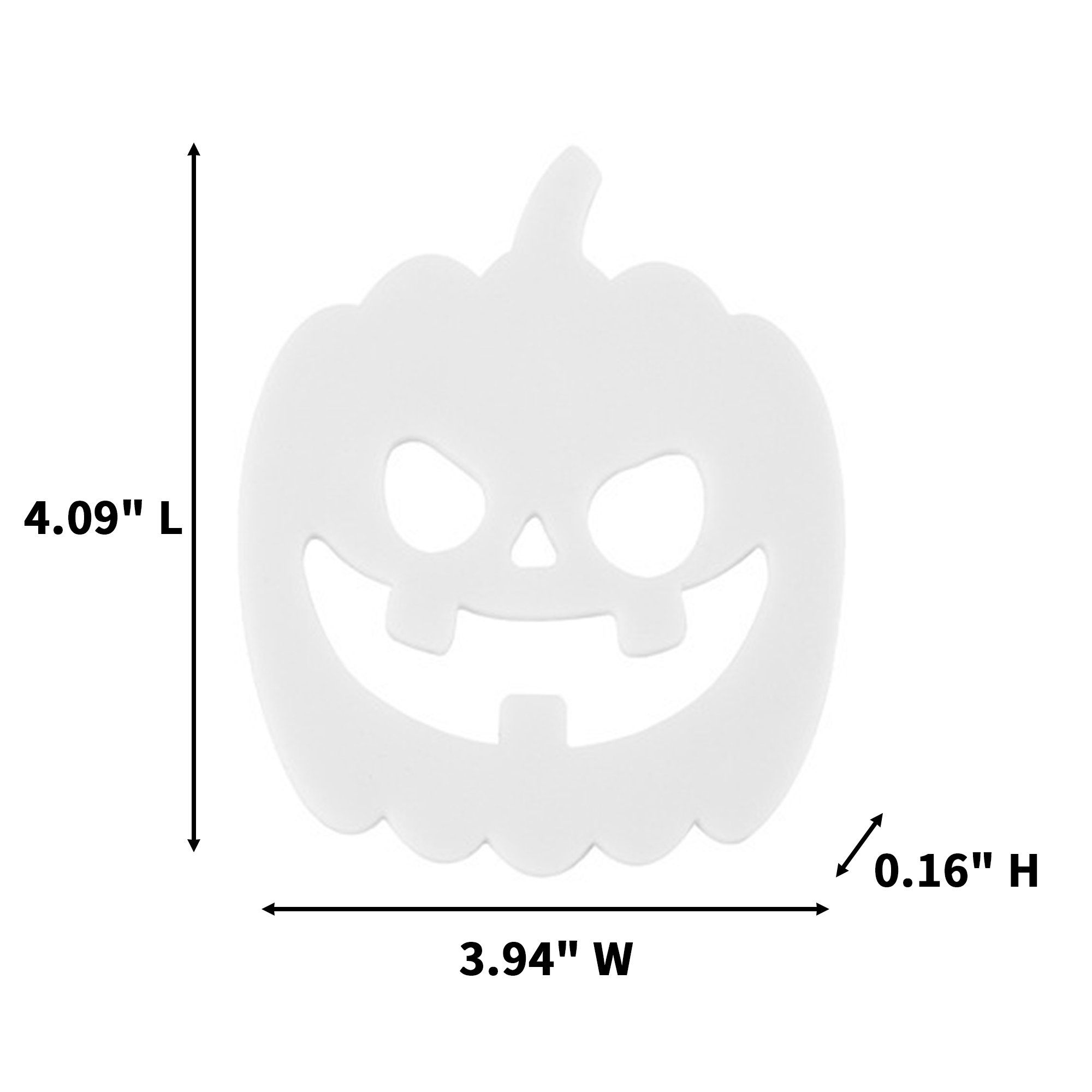 PVC Glow Effect Pumpkin Coaster 4.09" Length X 3.94" Width X 0.16" Height 3