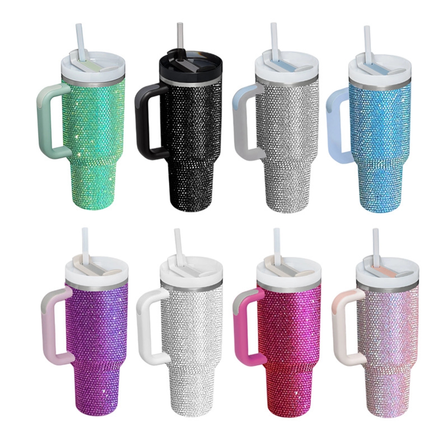 40 Oz. Stainless Steel Vacuum Tumbler with Straw & Handle 3