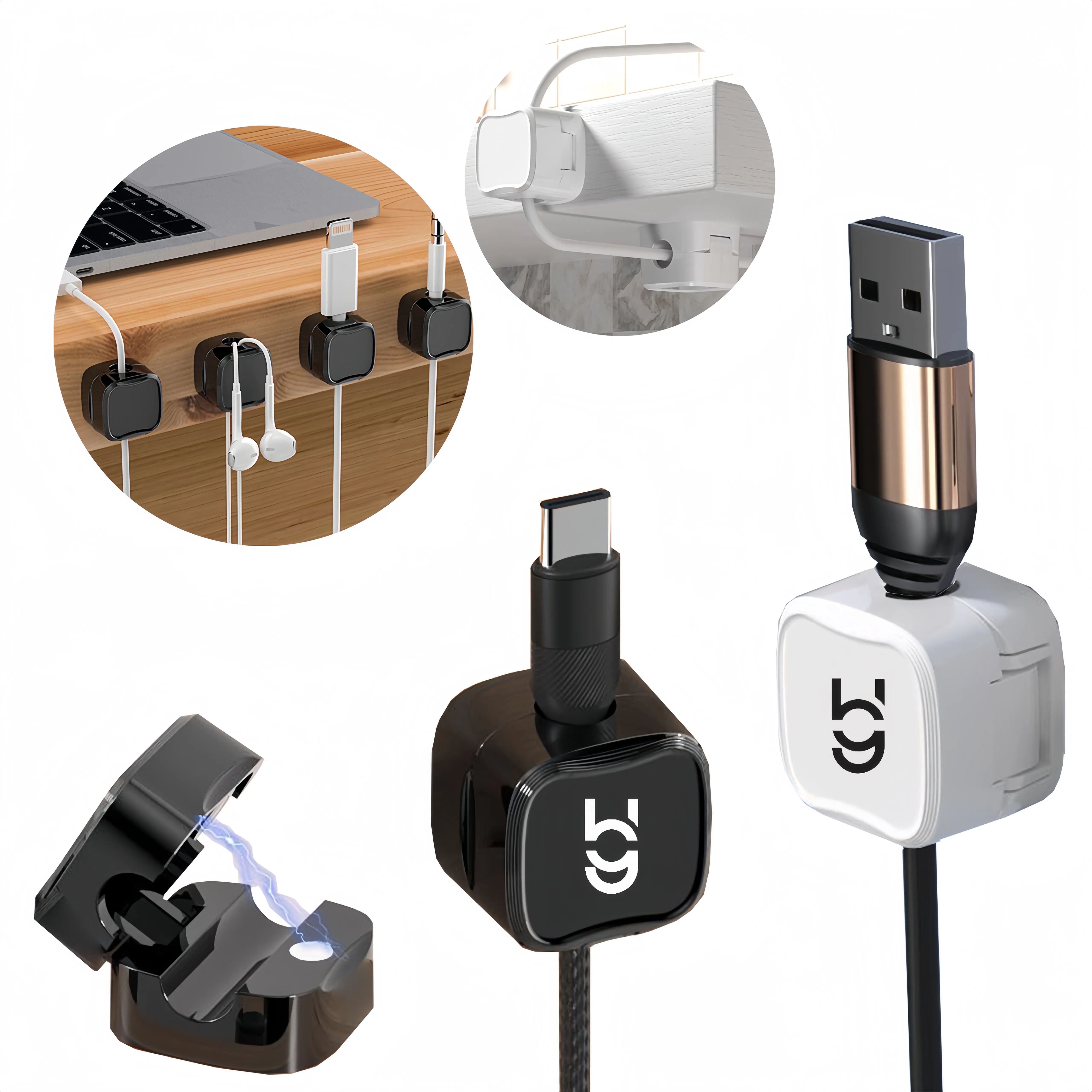 Magnetic Cable Wire Clips Management Organizer 3
