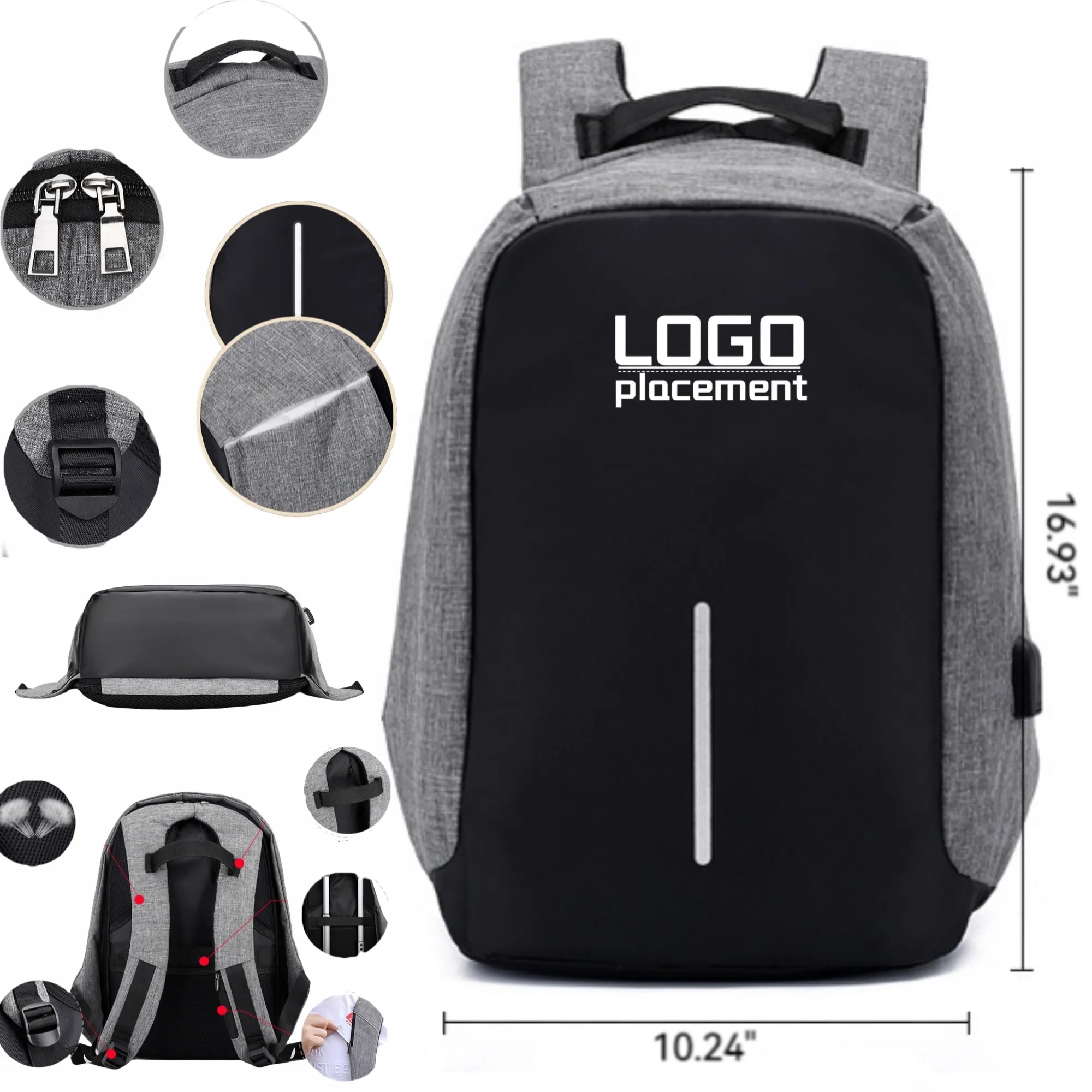 Anti - Theft Laptop Backpack With USB Charging 5