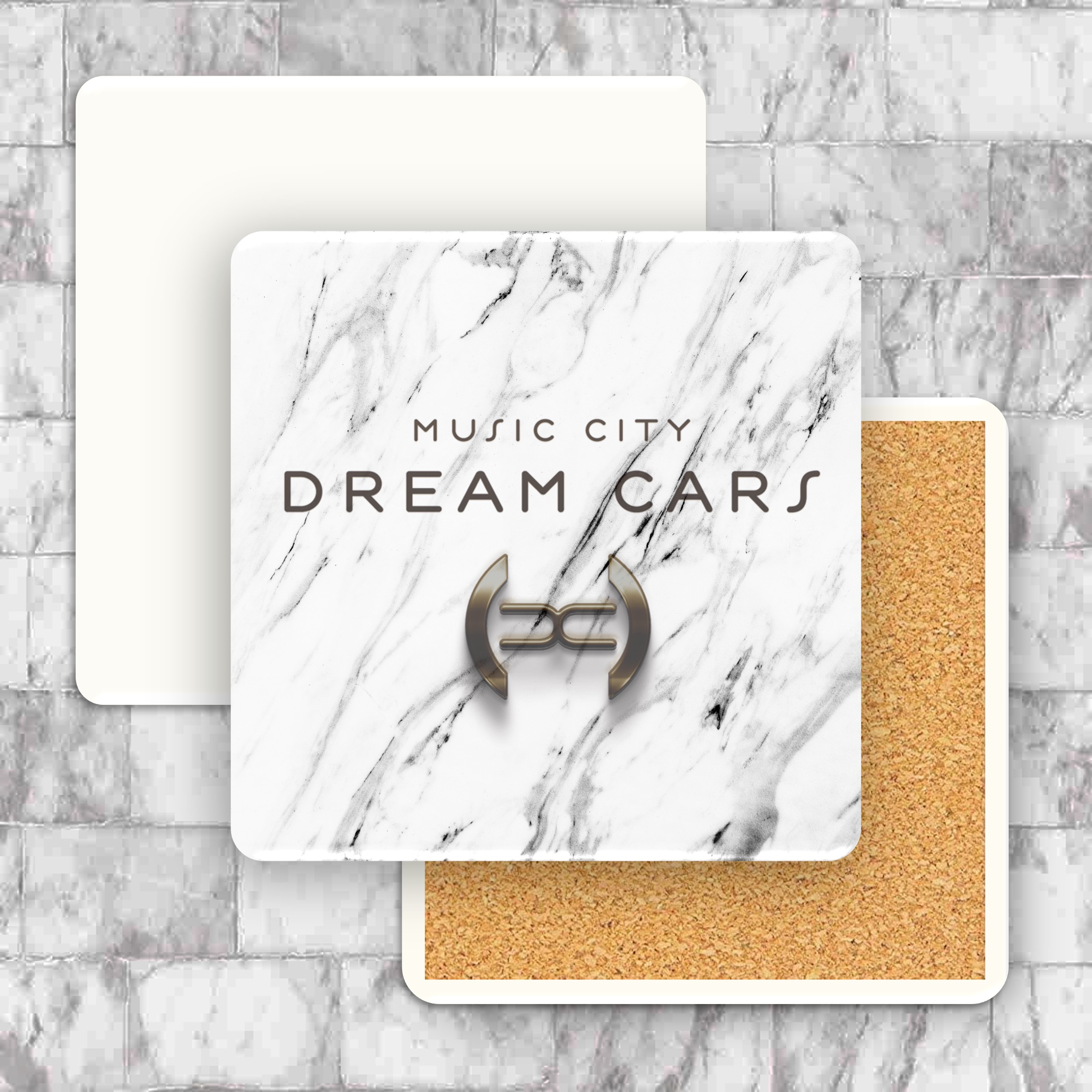 Faux Marble Printed Square Coaster 6