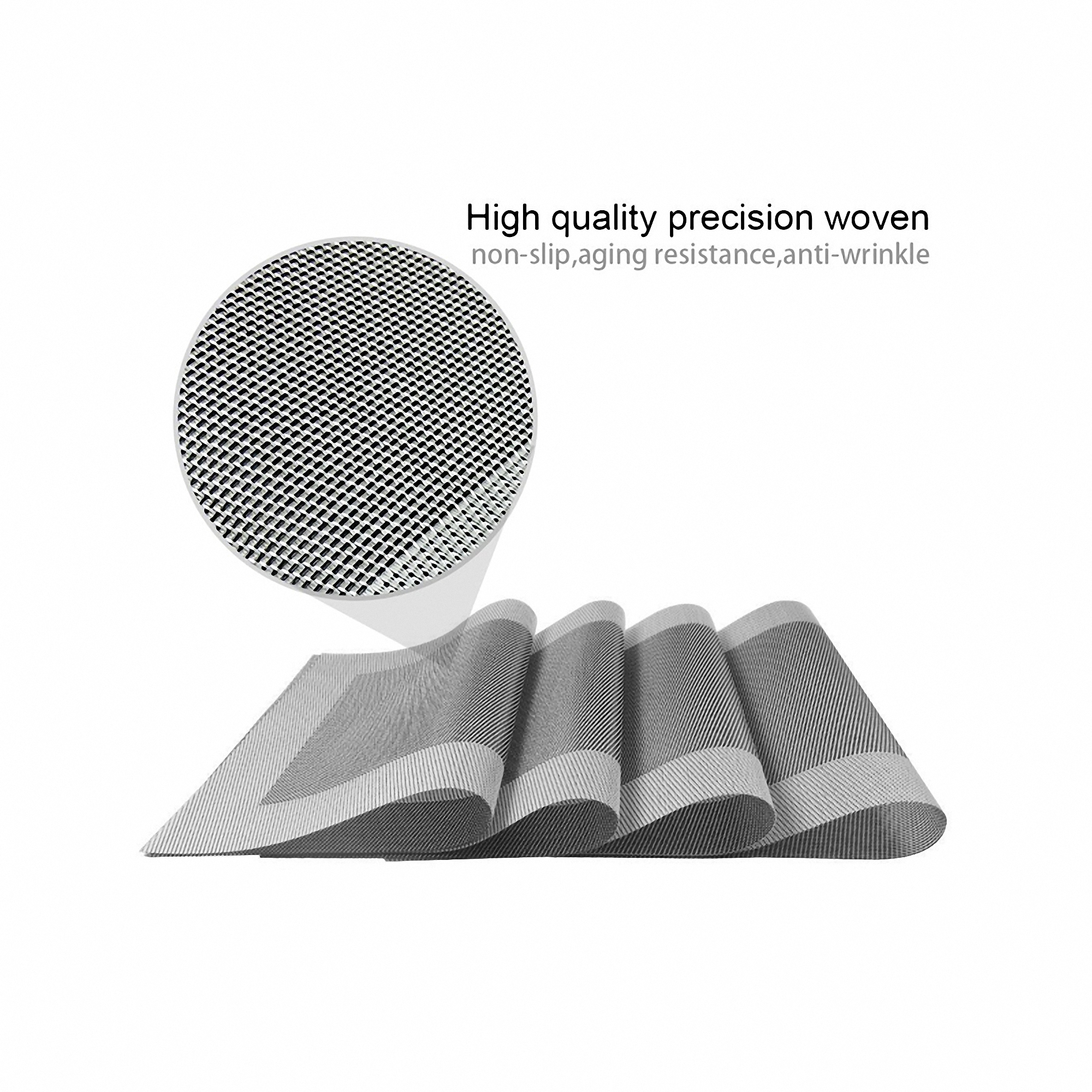 Waterproof PVC Polyester Dining Table Placemats 2