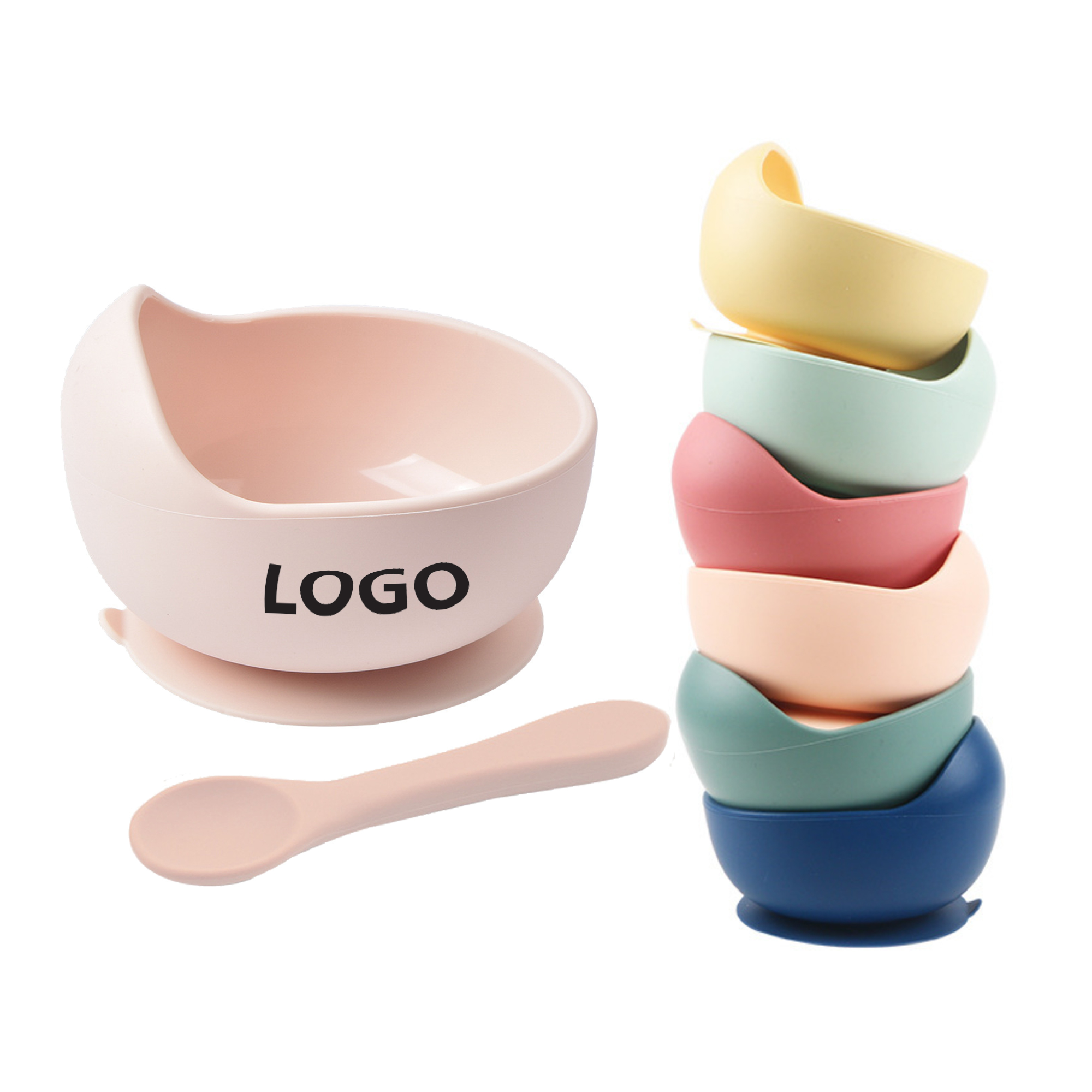 Silicone Suction Feeding Bowl With Spoon 2