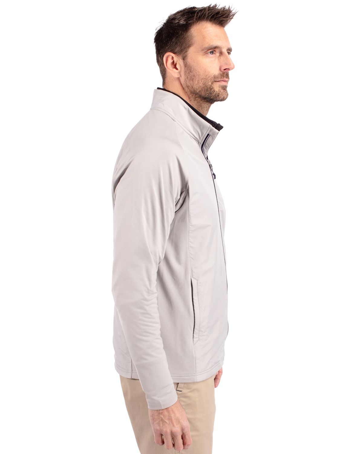 Cutter & Buck Adapt Recycled Soft Knit Stretch Mens Hybrid Full Zip Jacket 29