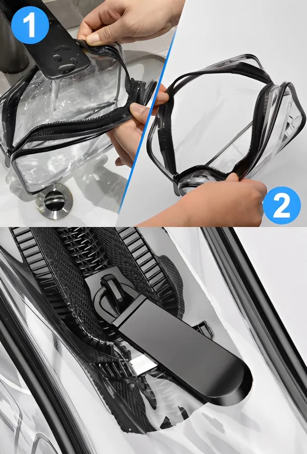 Clear Toiletry Bag for Travel Leakproof PVC Cosmetic Bag Men Women 2