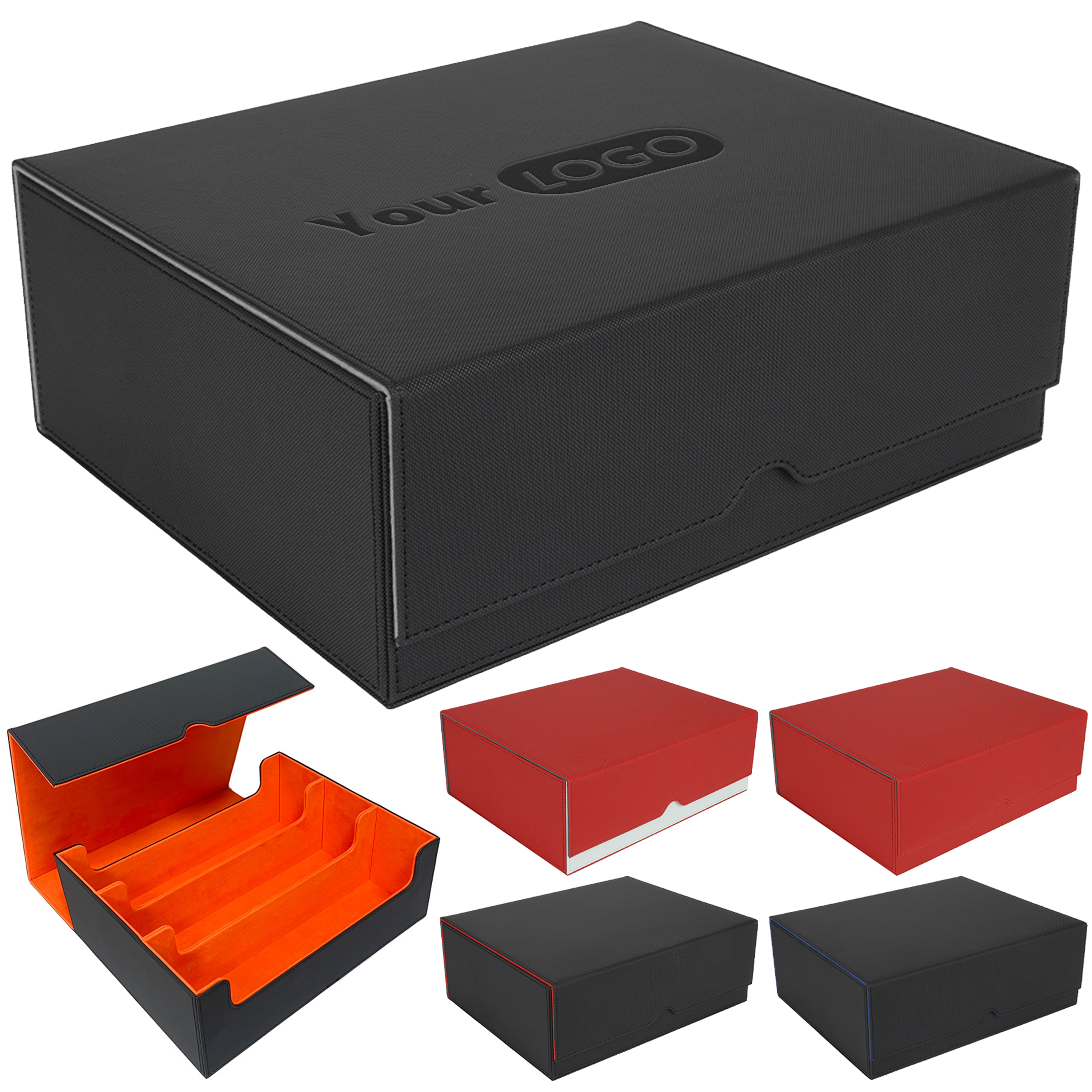 Pu Three Row Card Storage Box 4