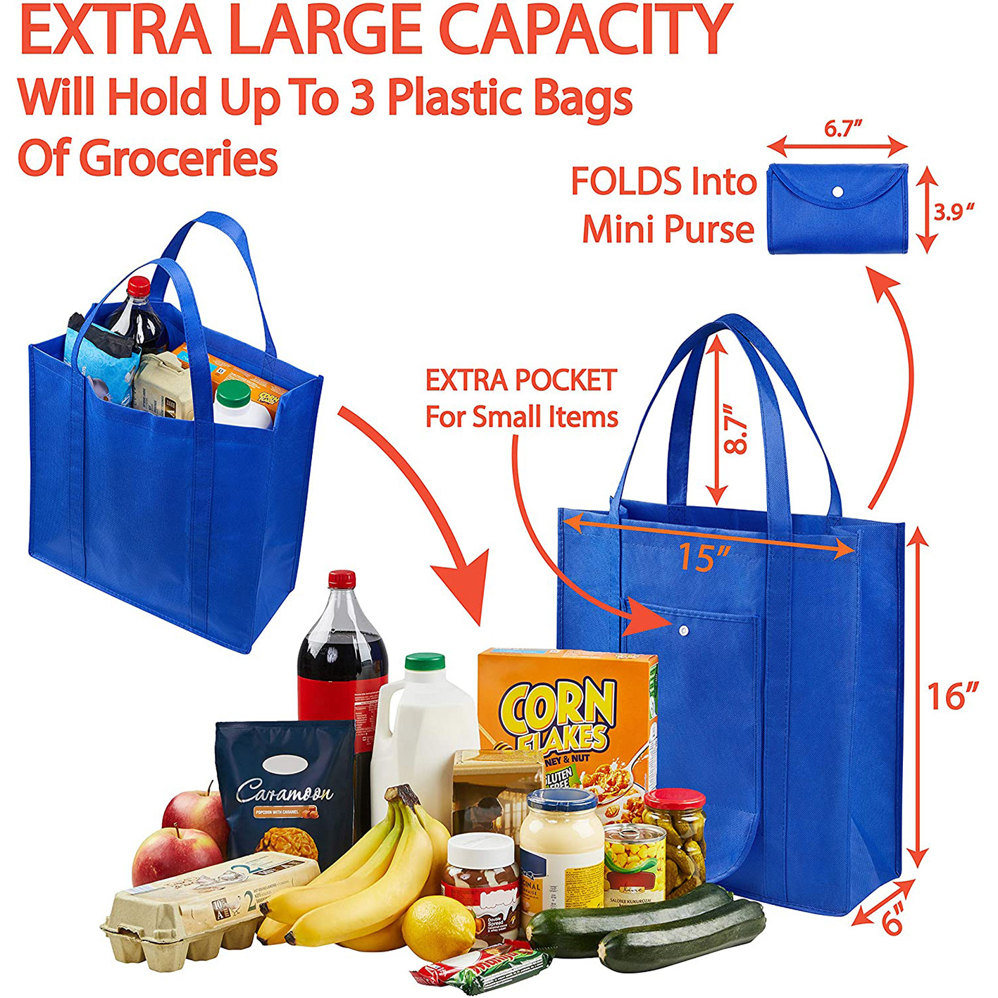 Reusable Non-Woven Foldable Shopping Tote Bag 8