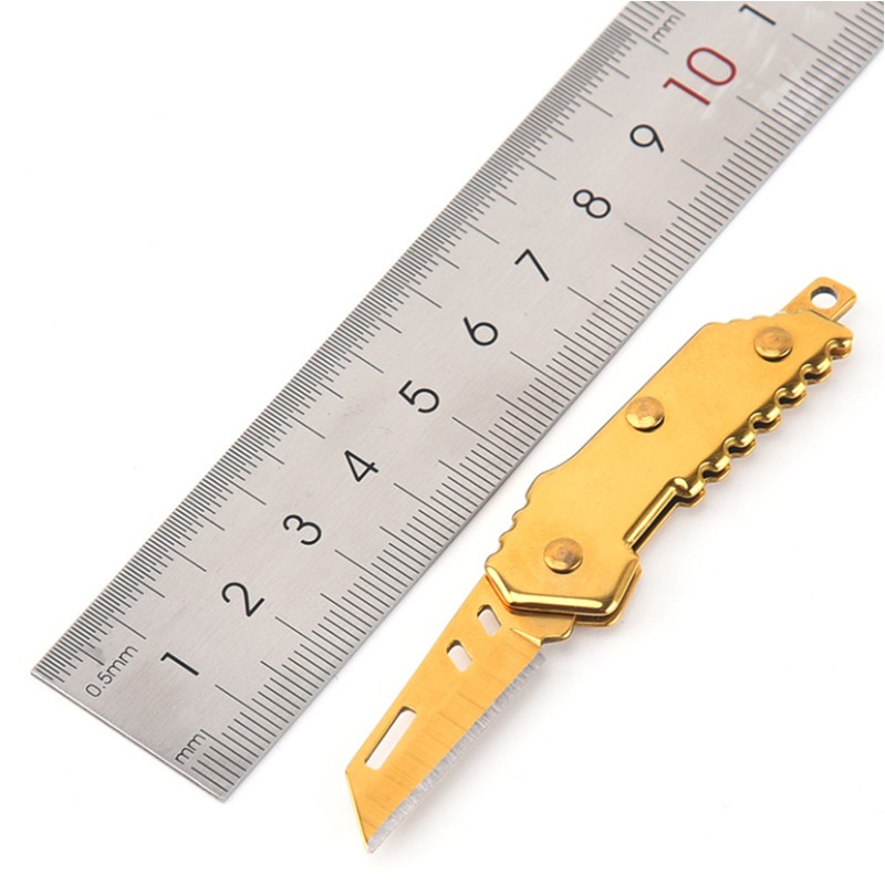 Mini Stainless Steel Folding Pocket Knife with Strap Hole 8