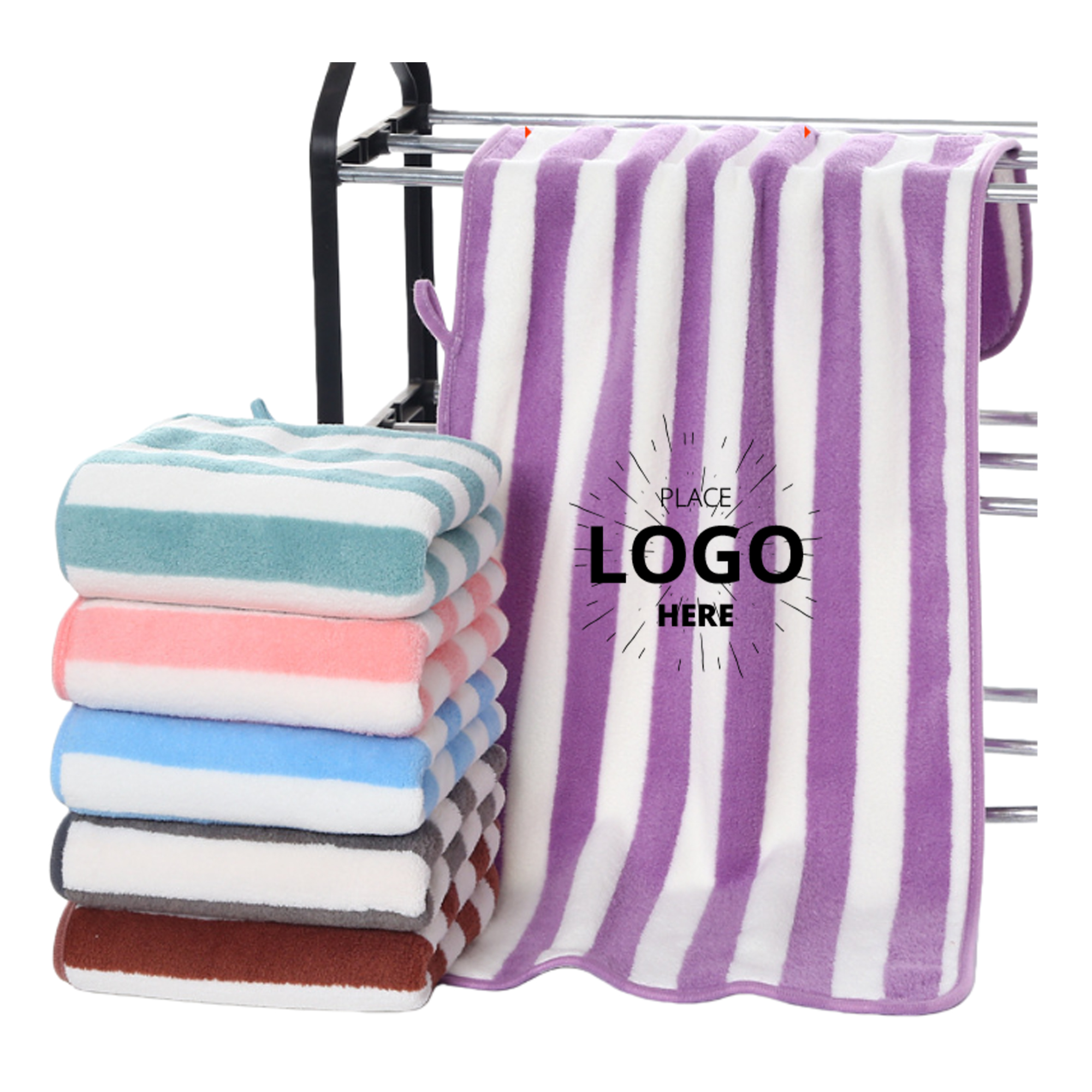 Soft Striped Bath Towel 1