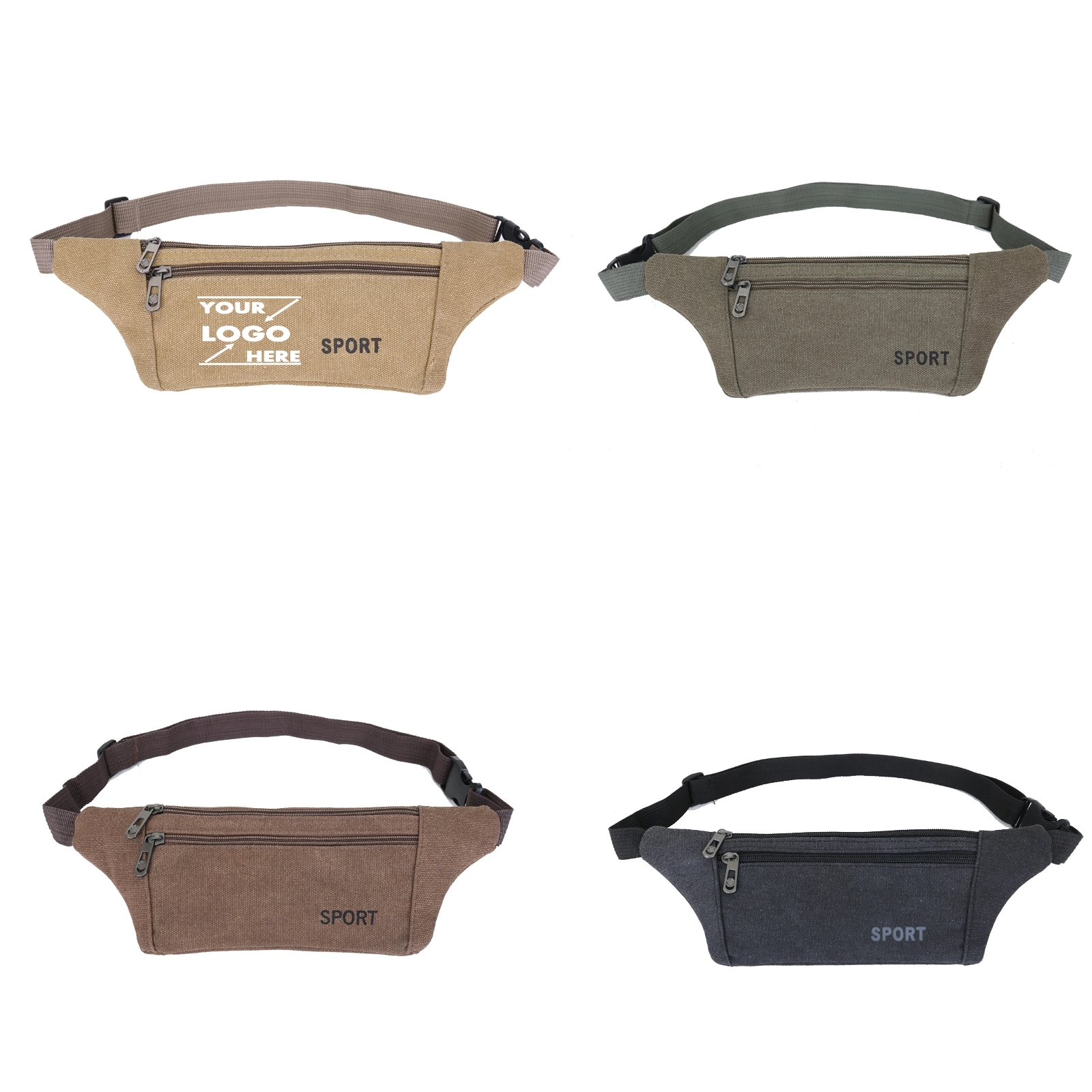 Travel Canvas Fanny Waist Pack For  Cycling Camping Walking 1
