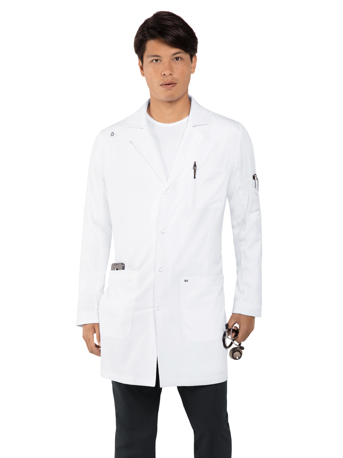 koi - Next Gen - Men's Five-Pocket 38" His Everyday Stretch Lab Coat 7