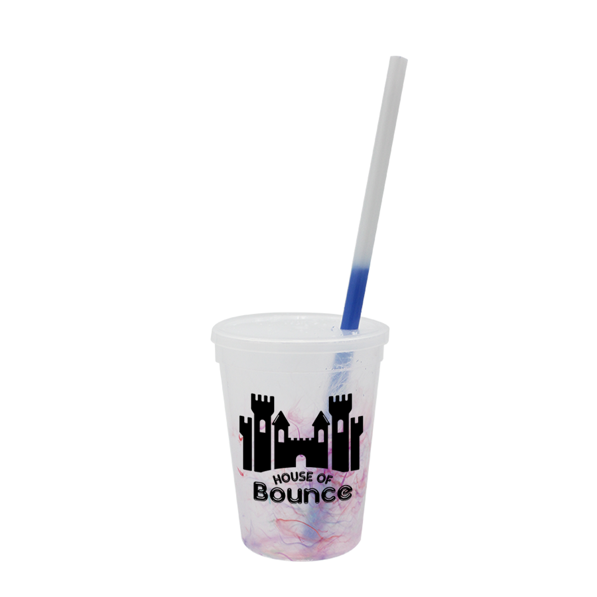 Mood 12 oz. Rainbow Confetti Cup/Straw/Lid Set 9