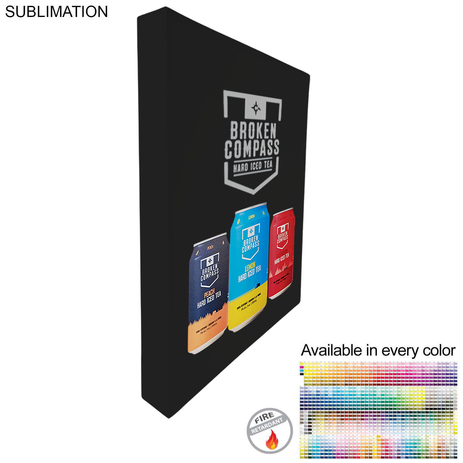 72Hr Fast Ship -Tradeshow booth package Ultra, 7.5' Straight Wall with Wrap End Caps & 6' tablecloth 10