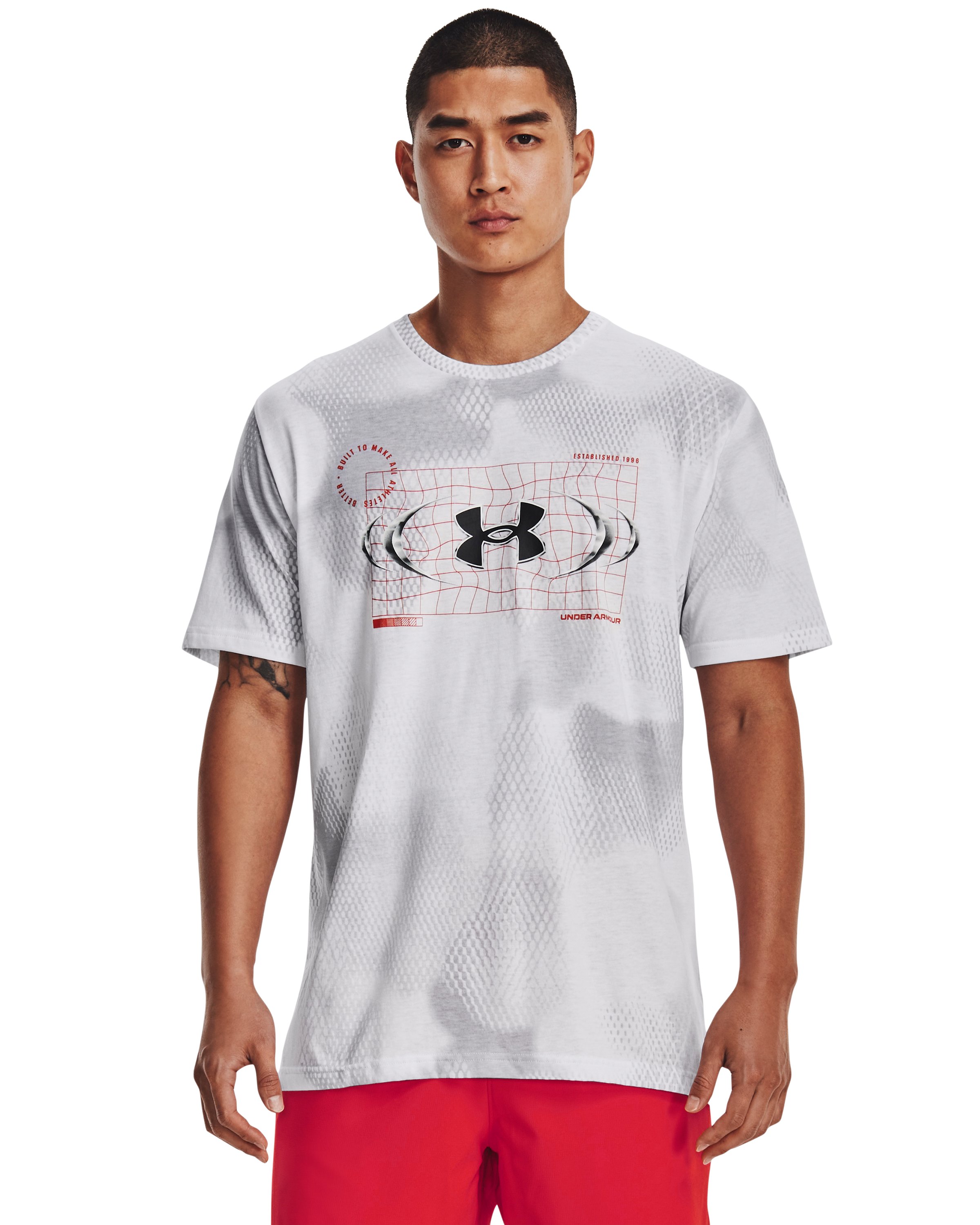 UA Football All Over Print Metal Logo Men's Short Sleeve 2