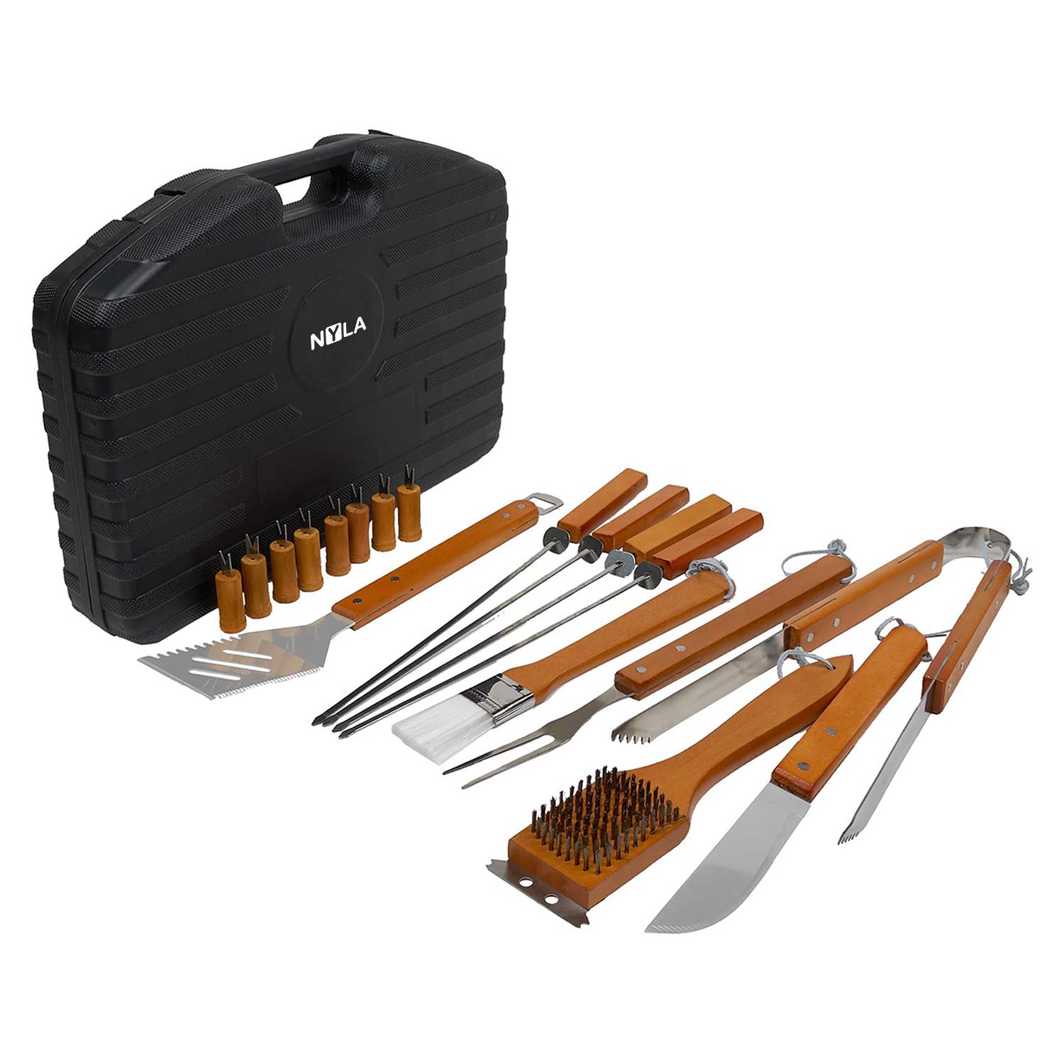 18Pcs Barbecue Set w/ Storage Case 5
