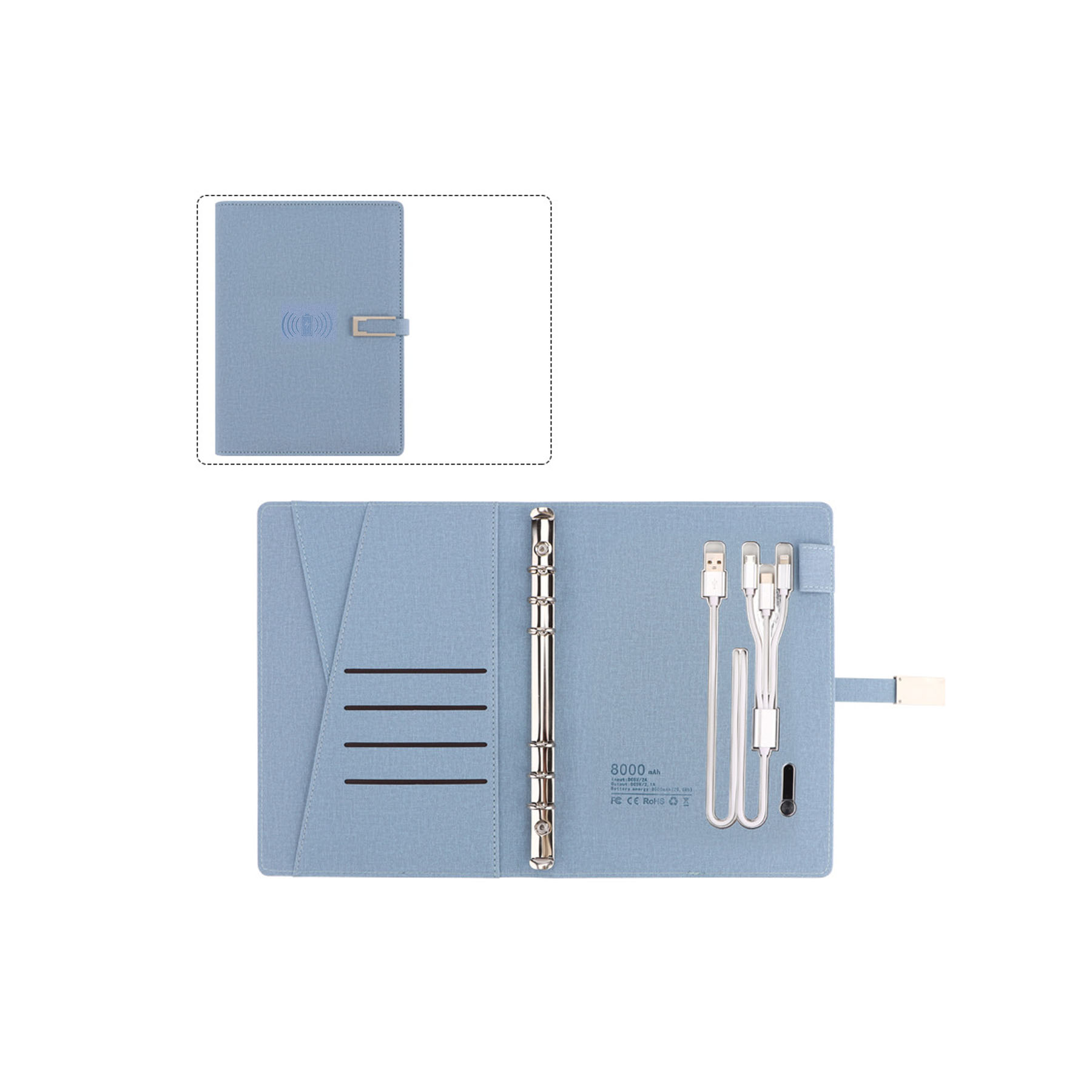 A5 Notepad Power Bank with Wireless Charger 2