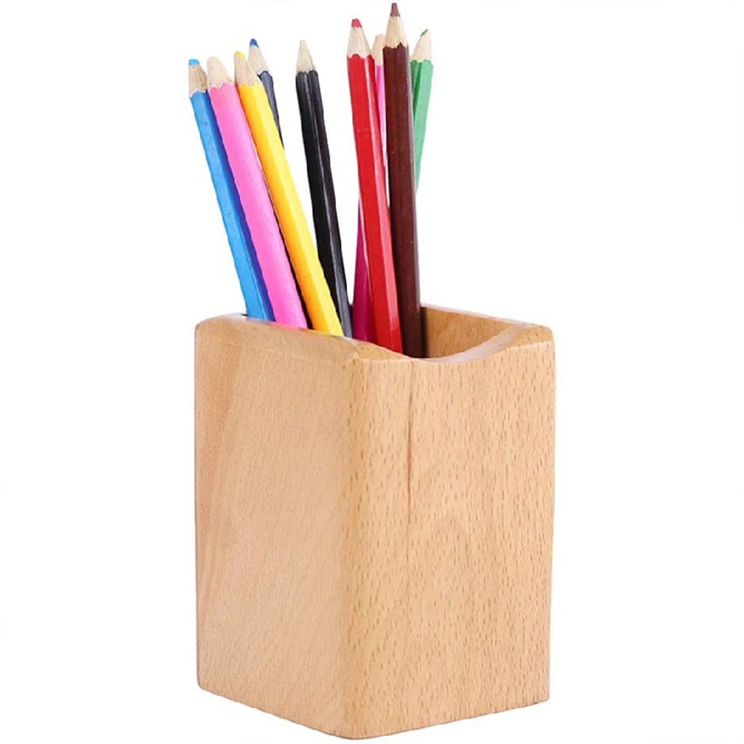 Round Wooden Pen Holder 2