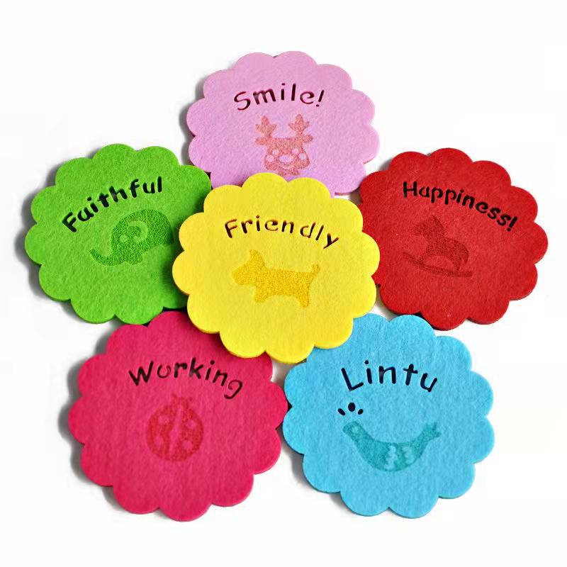 Custom Felt coasters With Laser Engraving 2