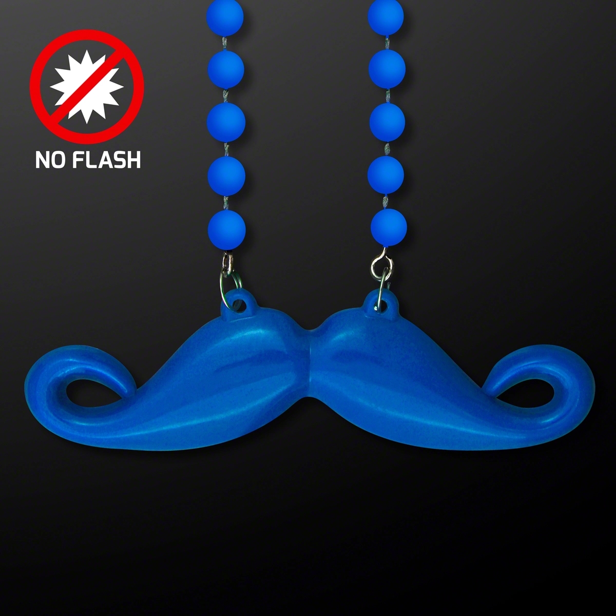 Mardi Gras beads with hipster mustache pendant 6