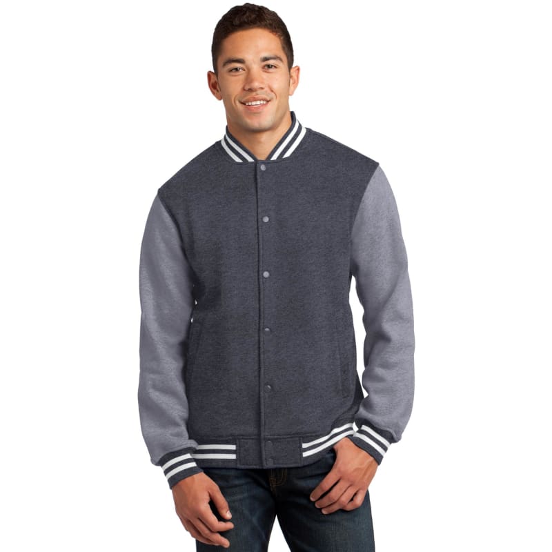 Sport-Tek Fleece Letterman Jacket. 8