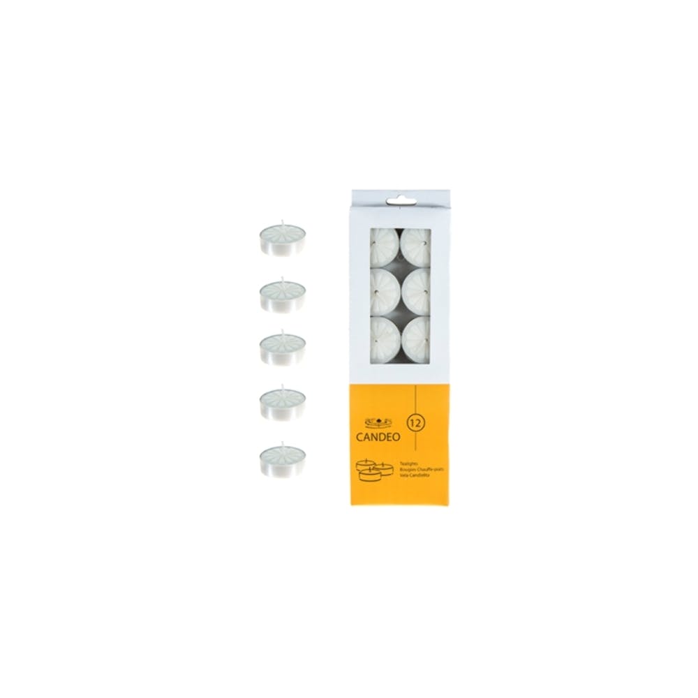 Tea Light Candles - White 12 Pack Unscented 2