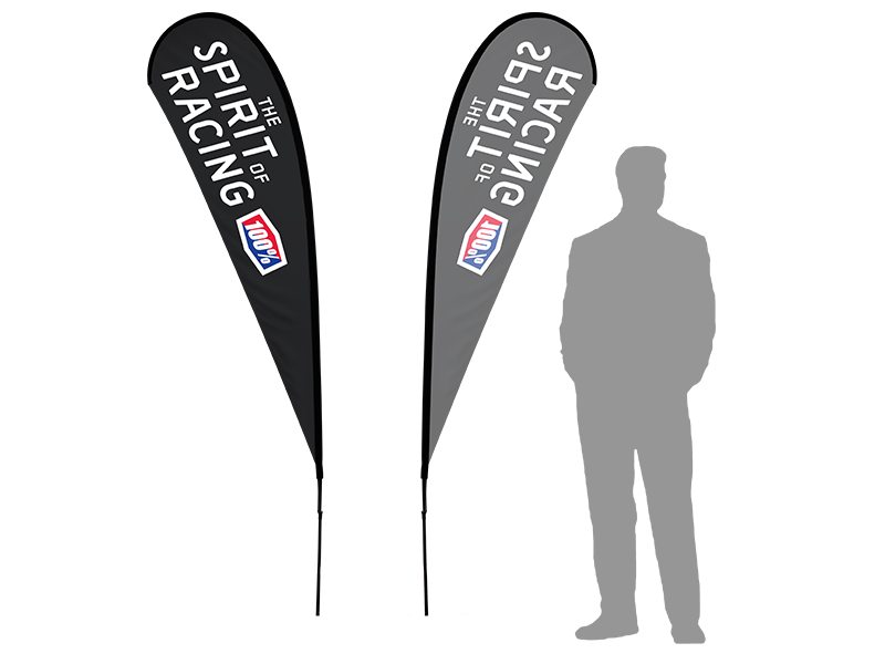 7ft Single Sided TearDrop Flag w/ Pole