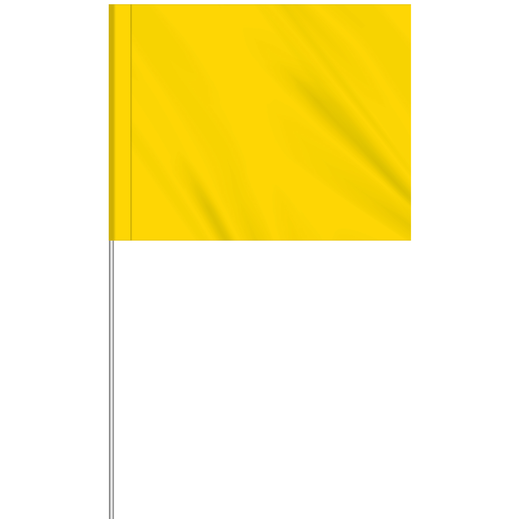 1-Color 4" x 5" Custom Vinyl Marking Flag w/ 18" Fiberglass Staff 22