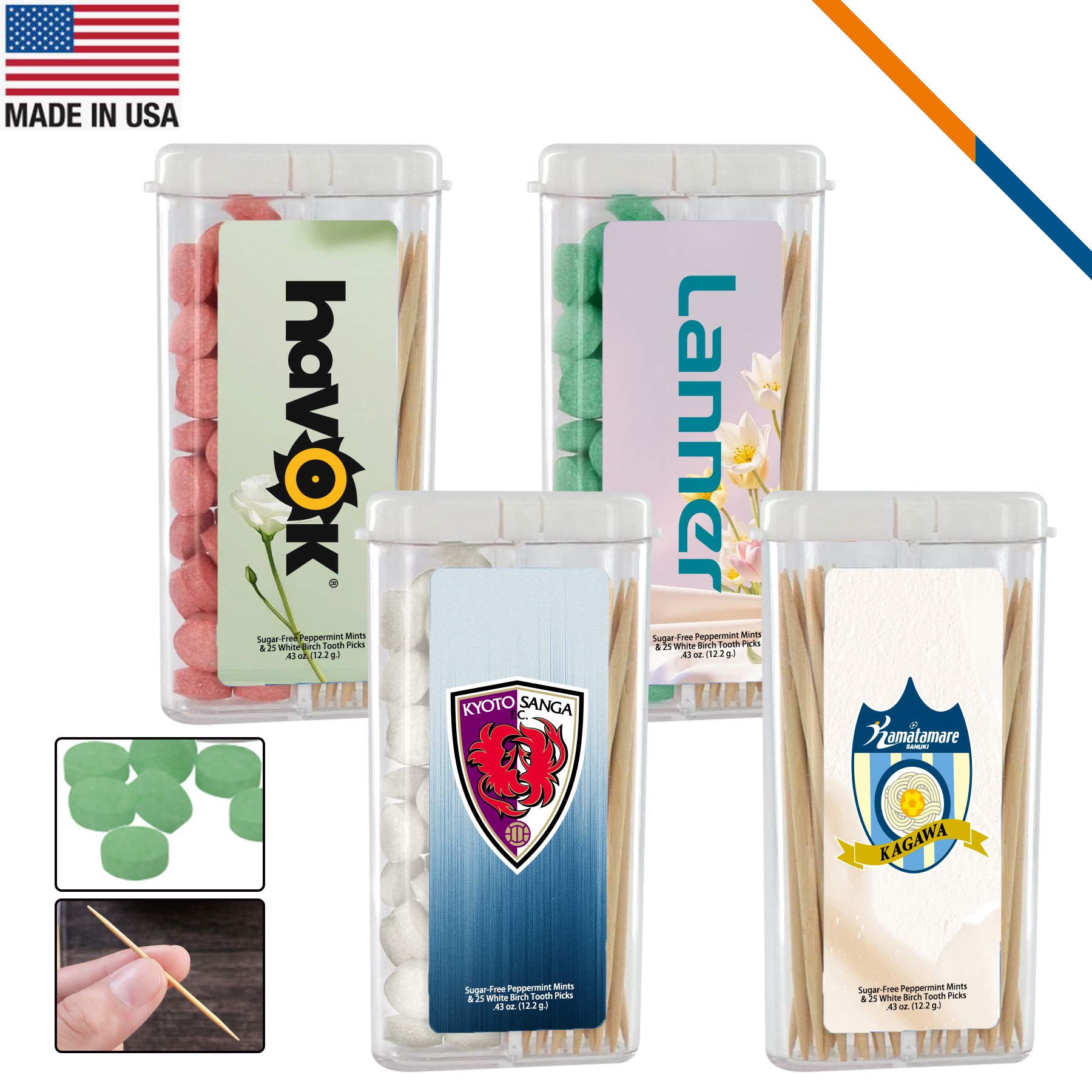 SnapPick Rectangular Flip Top Mints And Toothpicks 3