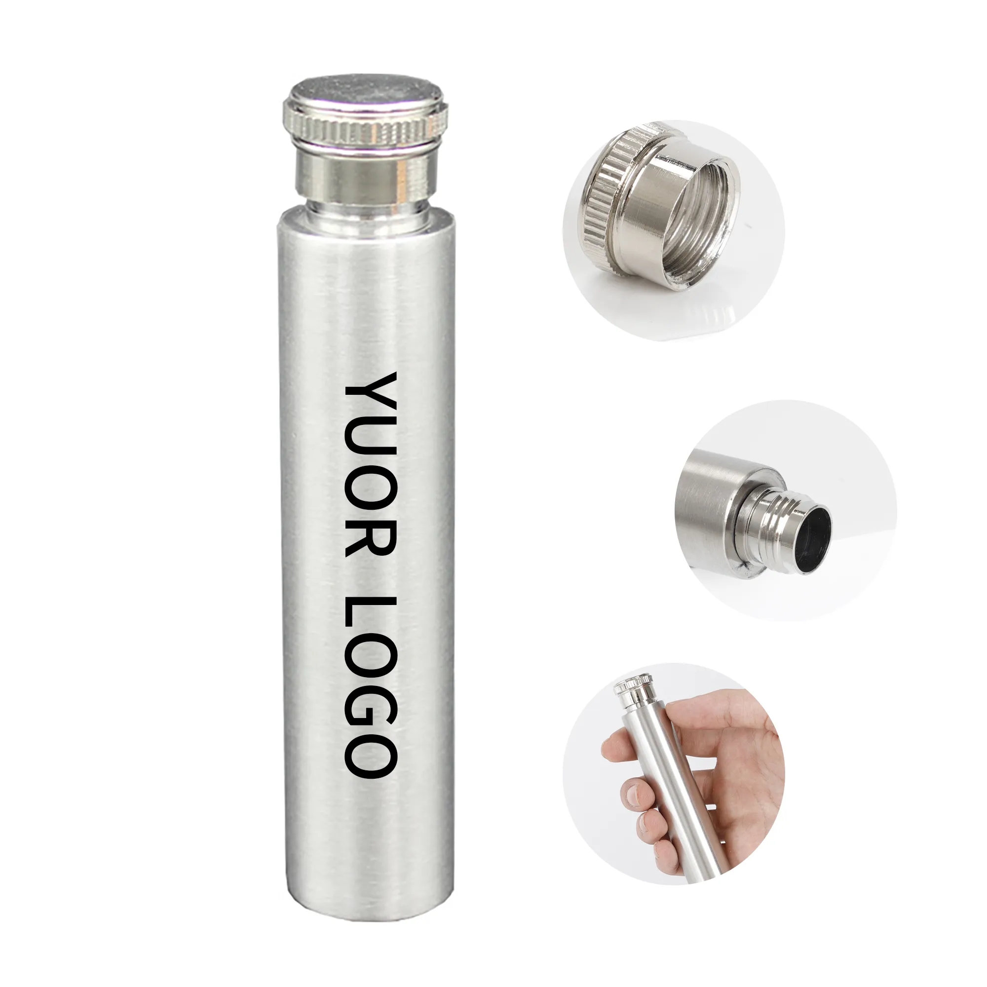 Portable 1oz Stainless Steel Cigar Flask 1