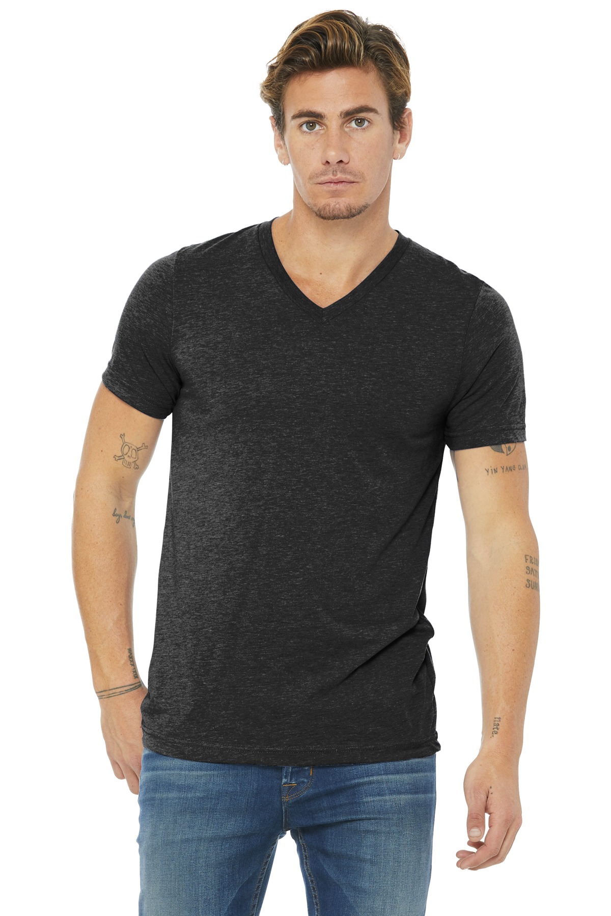 BELLA+CANVAS Unisex Triblend Short Sleeve V-Neck Te. BC3415 41