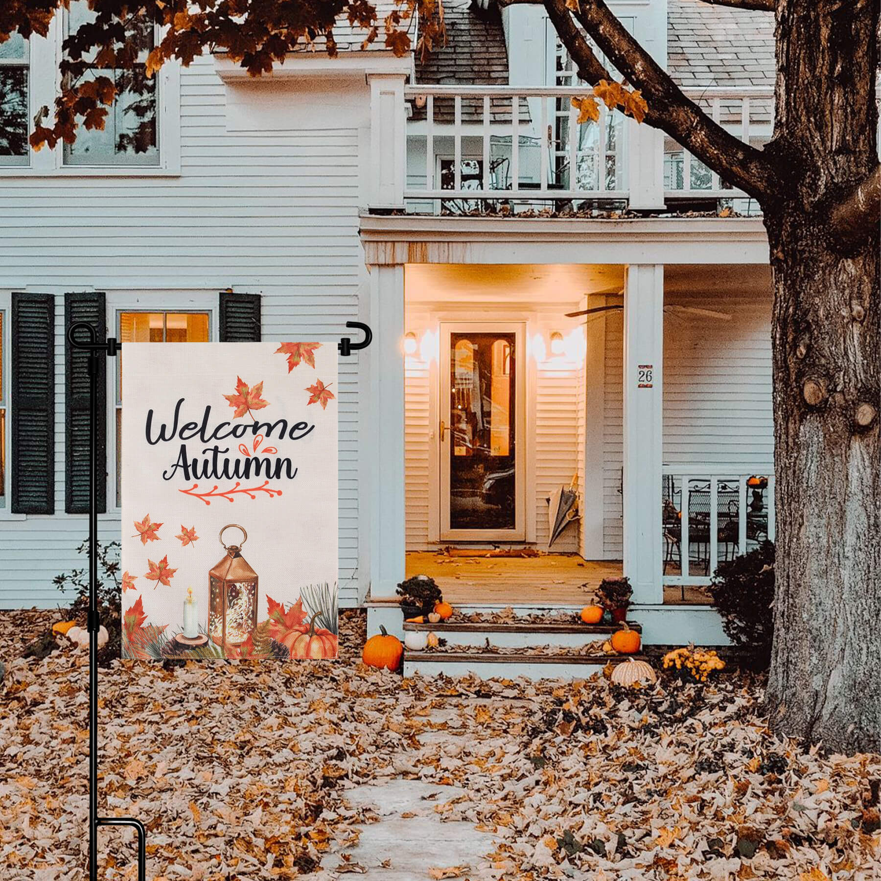 12"×18" Custom Welcome Linen Double Sided Garden Flag 7