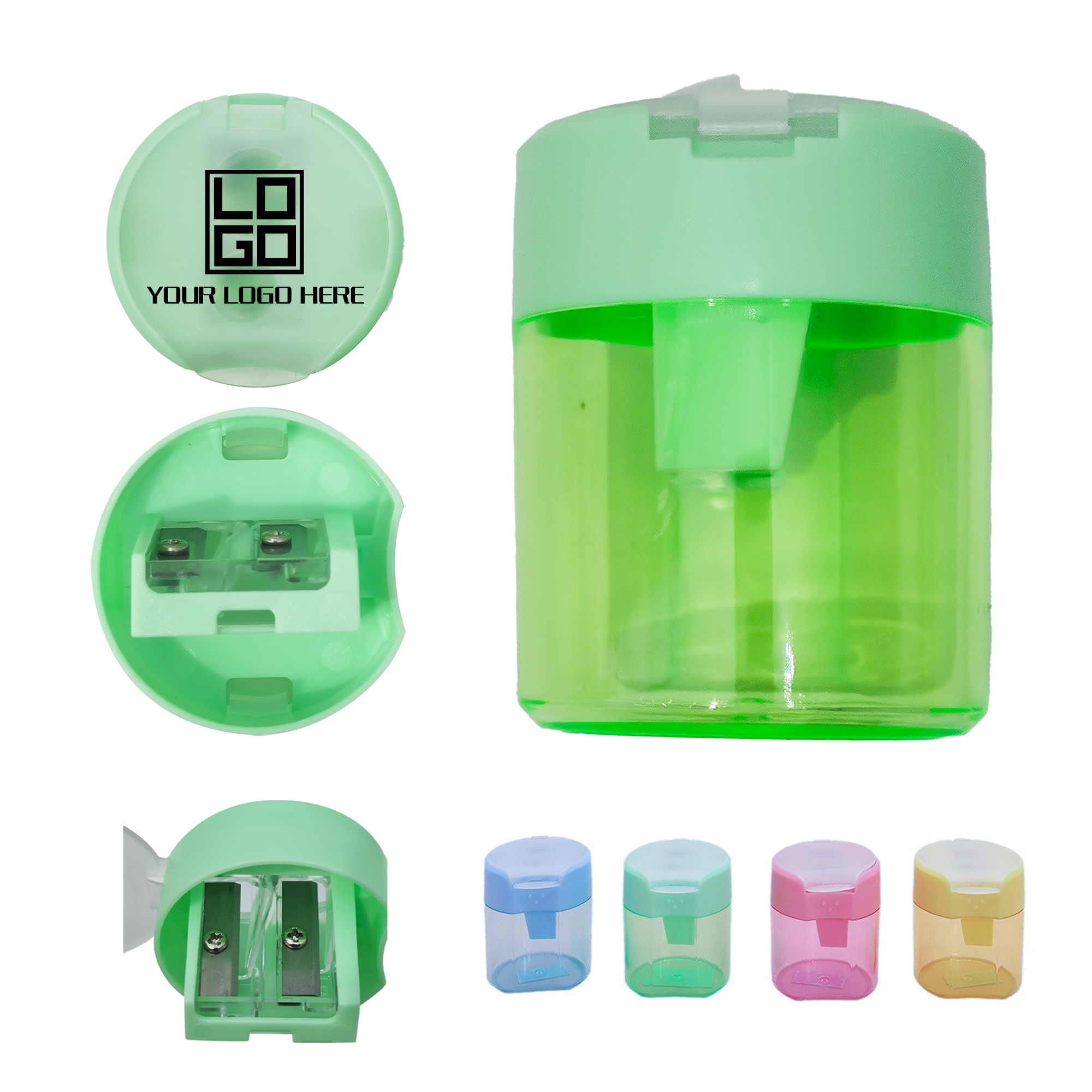Double Hole Pencil Sharpener Cylinder 2