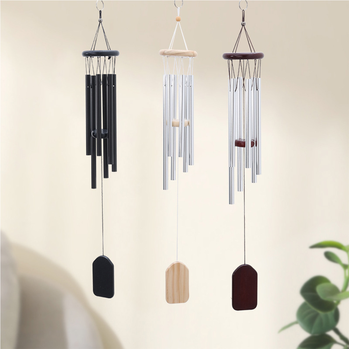 Premium Durable Outdoor Home Decoration Pine Wood Wind Chime 4