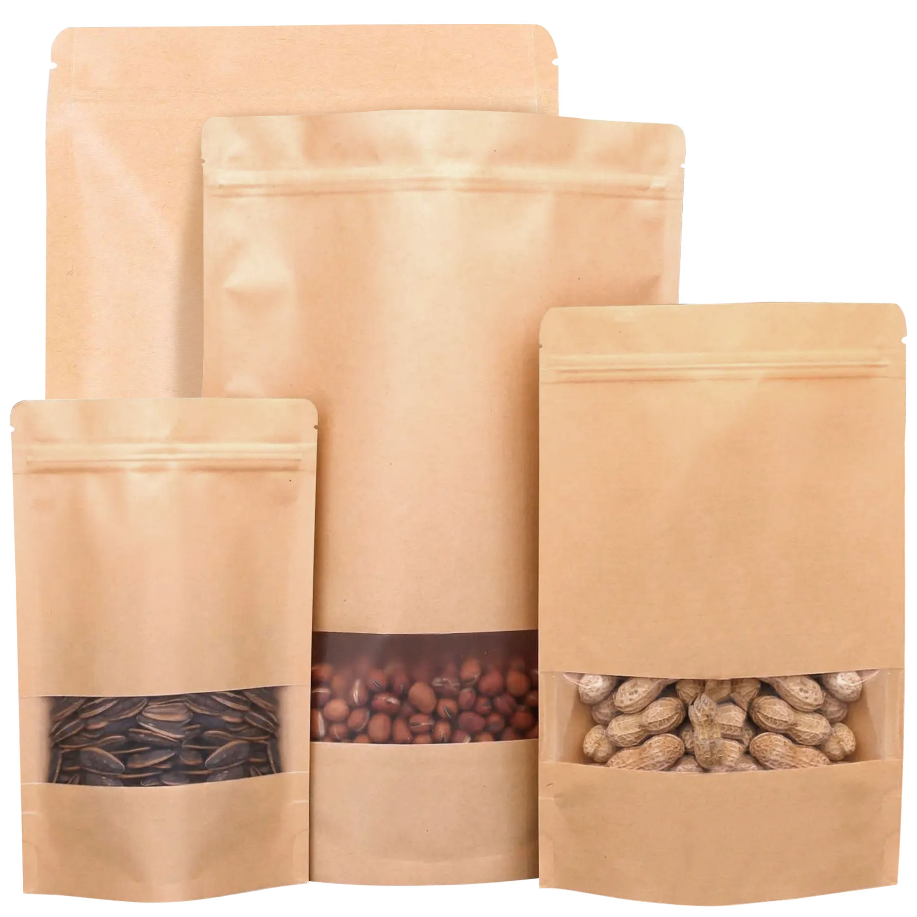 Self-supporting Window Kraft Paper Bag Tea Candy Bag 2