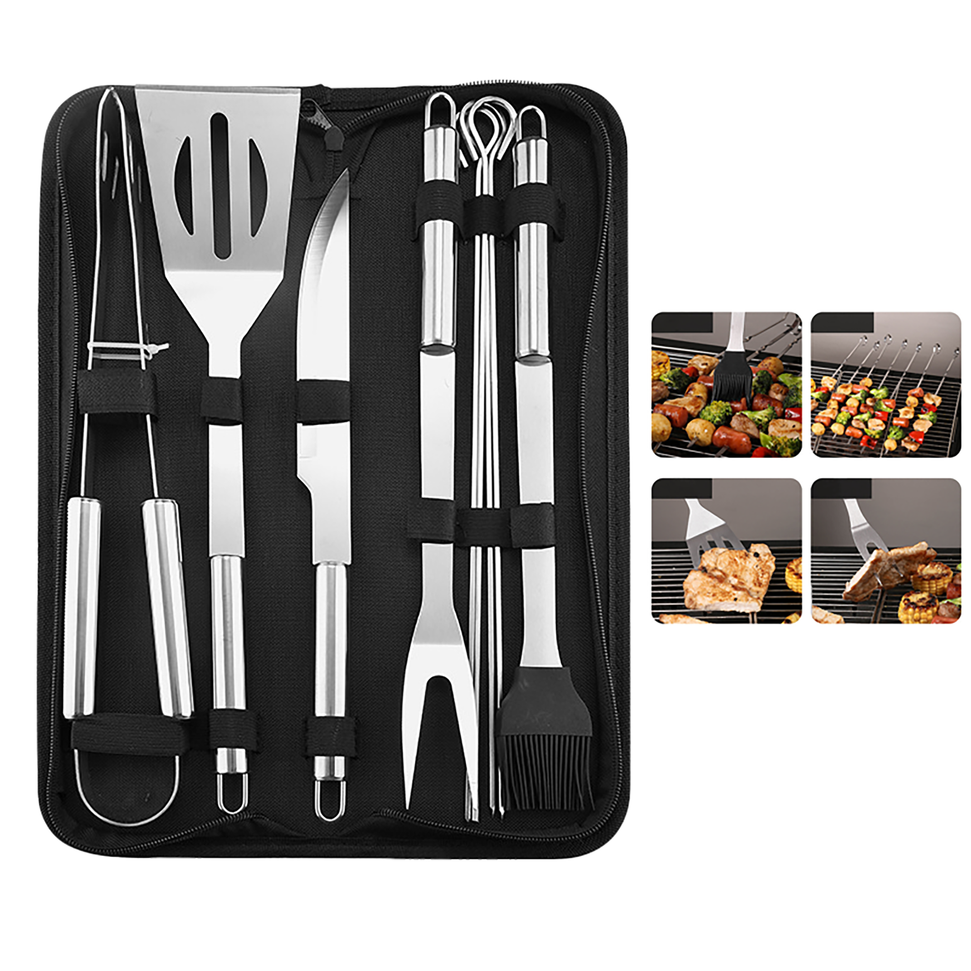 Complete Stainless Steel Barbecue Set 9 Tools 2