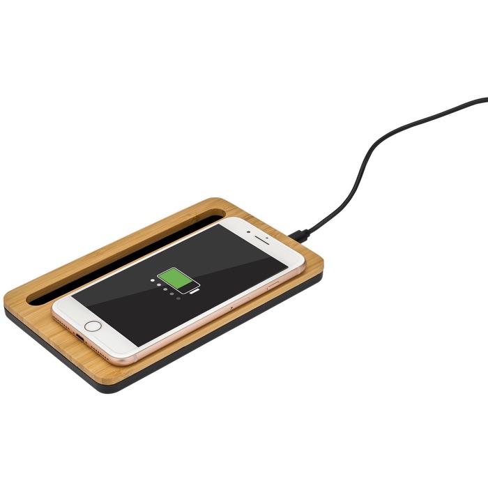 5W Bamboo Desktop Wireless Charger 1