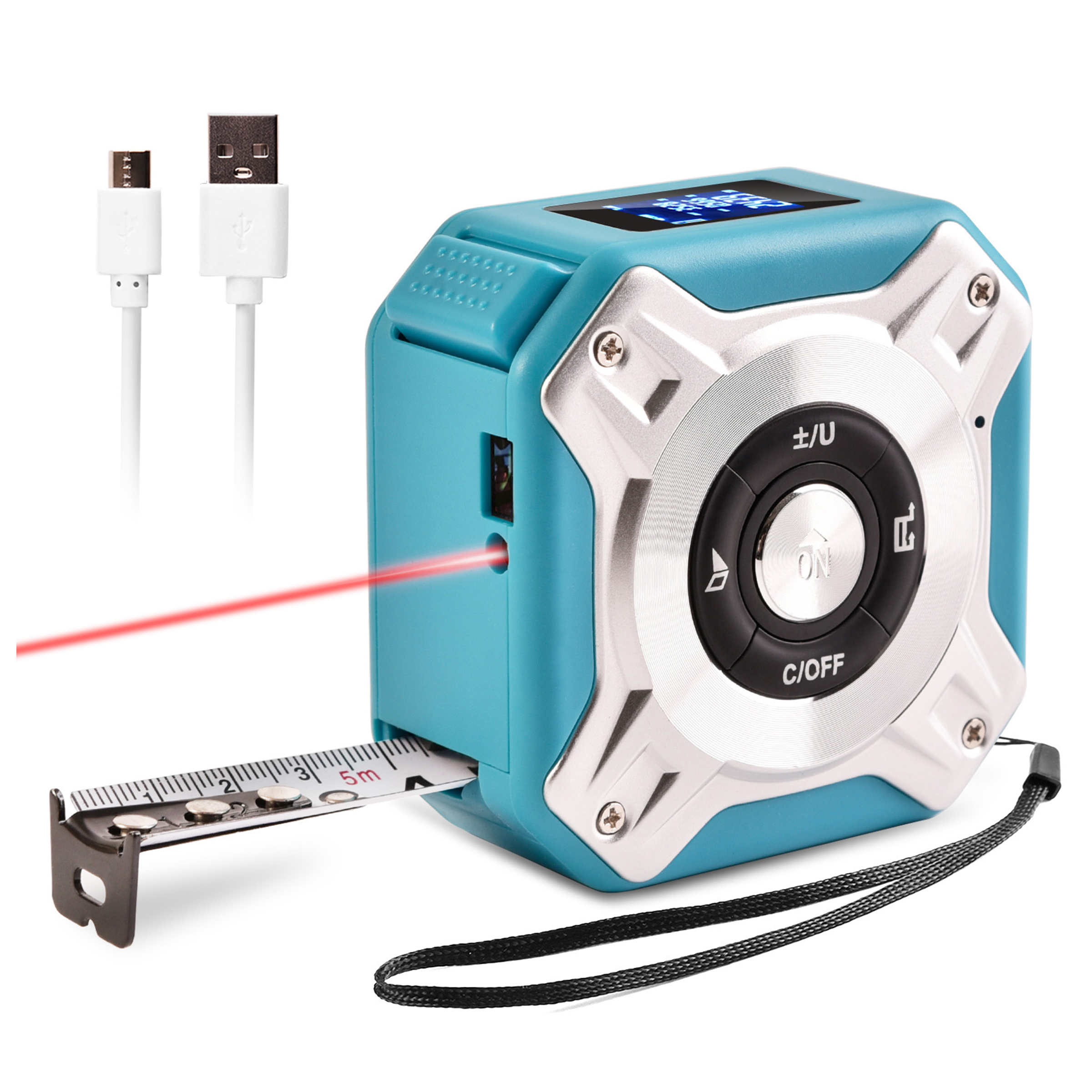 Aluminum Alloy Laser Tape Measure Rangefinder 5