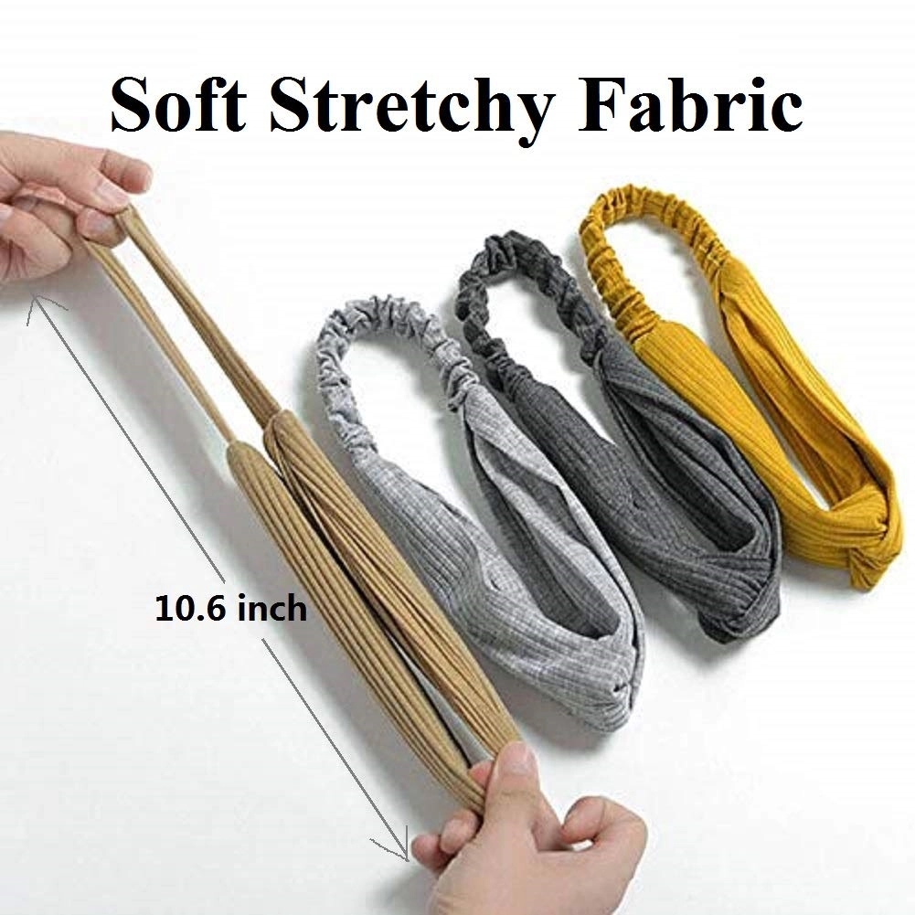 Women Twist Knotted Boho Stretchy Hair Bands 5