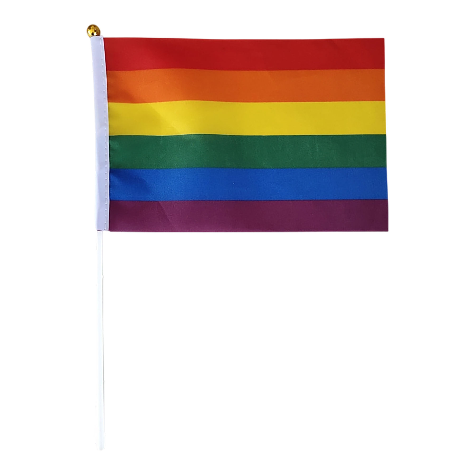 Polyester Mini Hand Flag With Plastic Pole 8.2" By 5.5" 16
