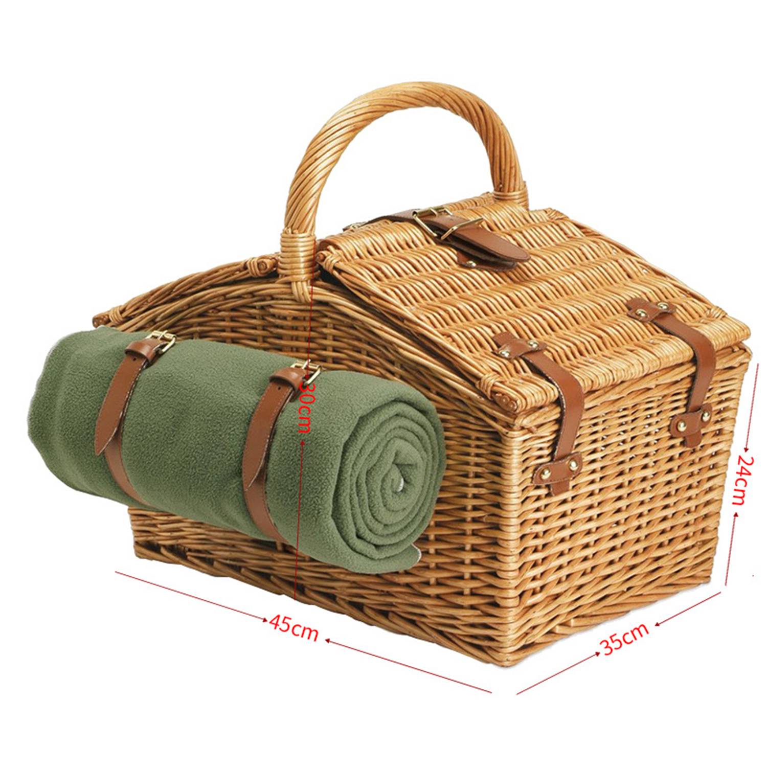 Willow Picnic Basket Set With Double Doors 5