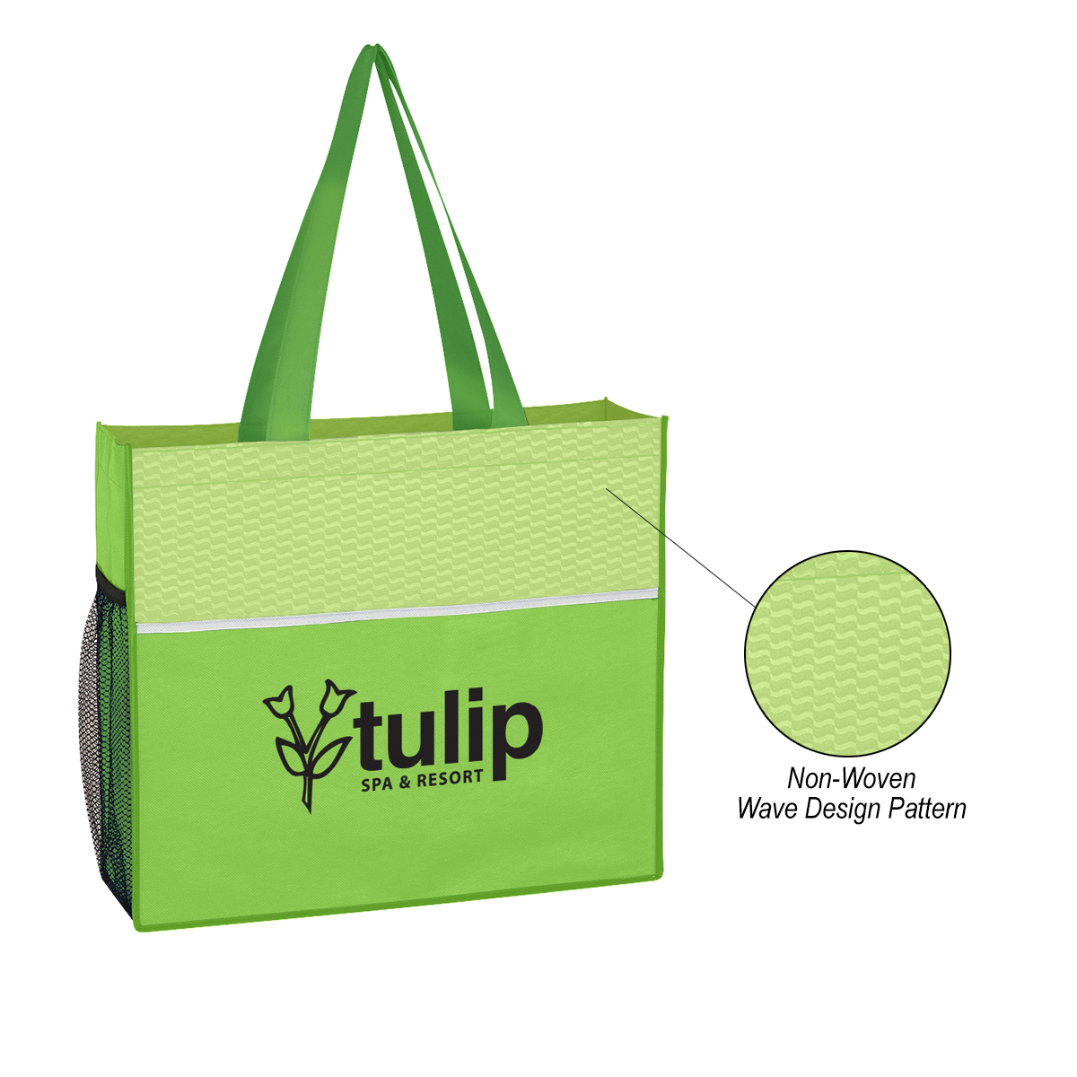 Non-Woven Wave Design Tote Bag 2