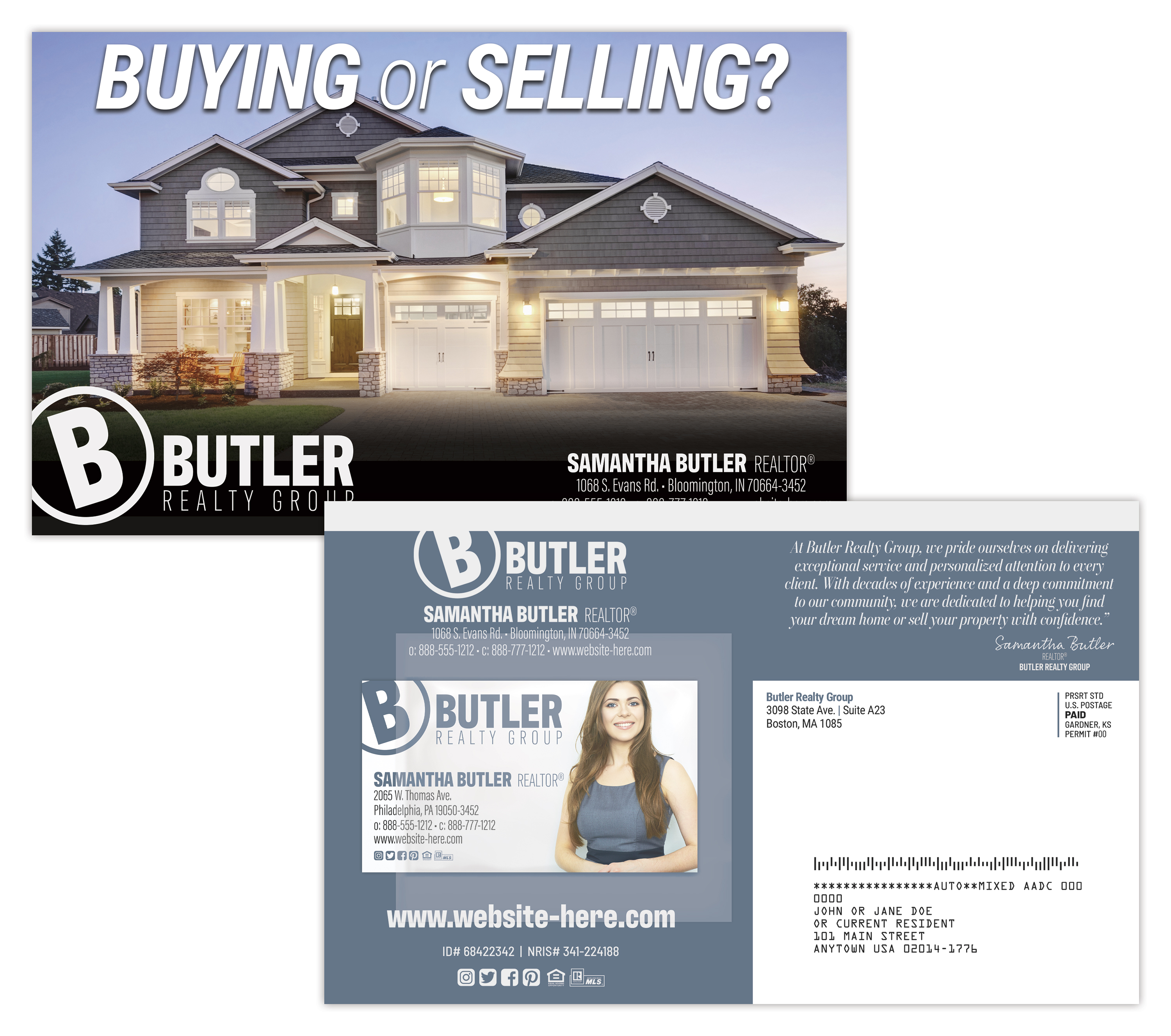 ClearPeel Postcard (8.5x5.25) - Laminated with Business Card Magnet (25 mil.) - 14 pt. 3